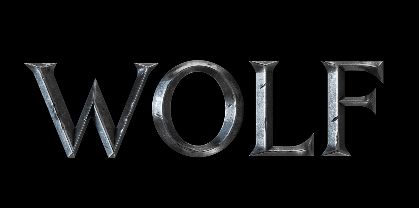 game book design wolf sculpture logo typography   creative content 3D