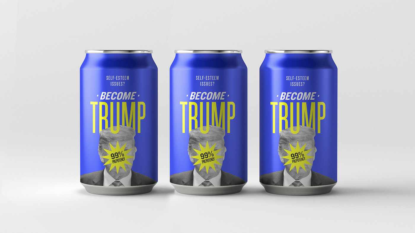 Trump berlusconi May Maduro politca politics design beer soda Packaging