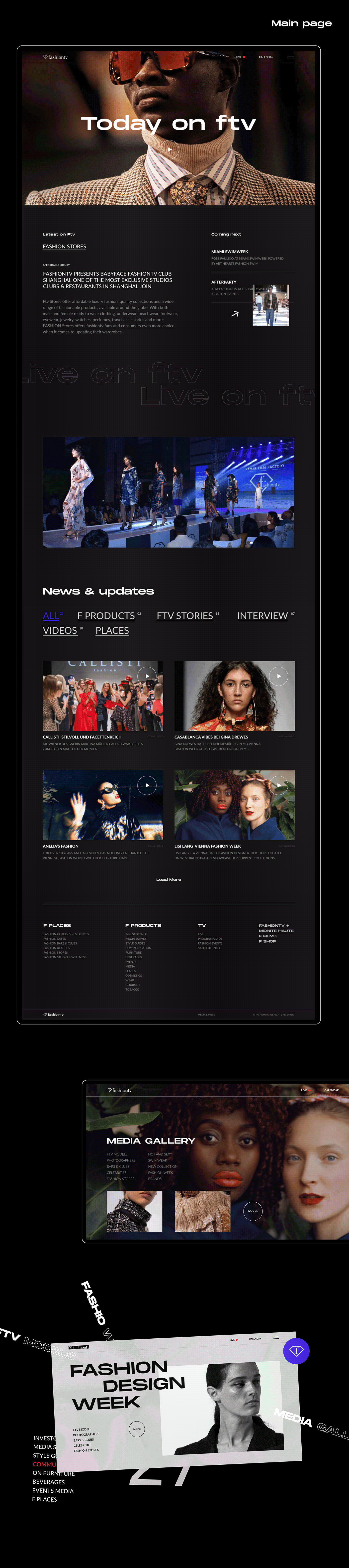 interaction Fashion  Website promo ux UI xD Figma Webdesign landing