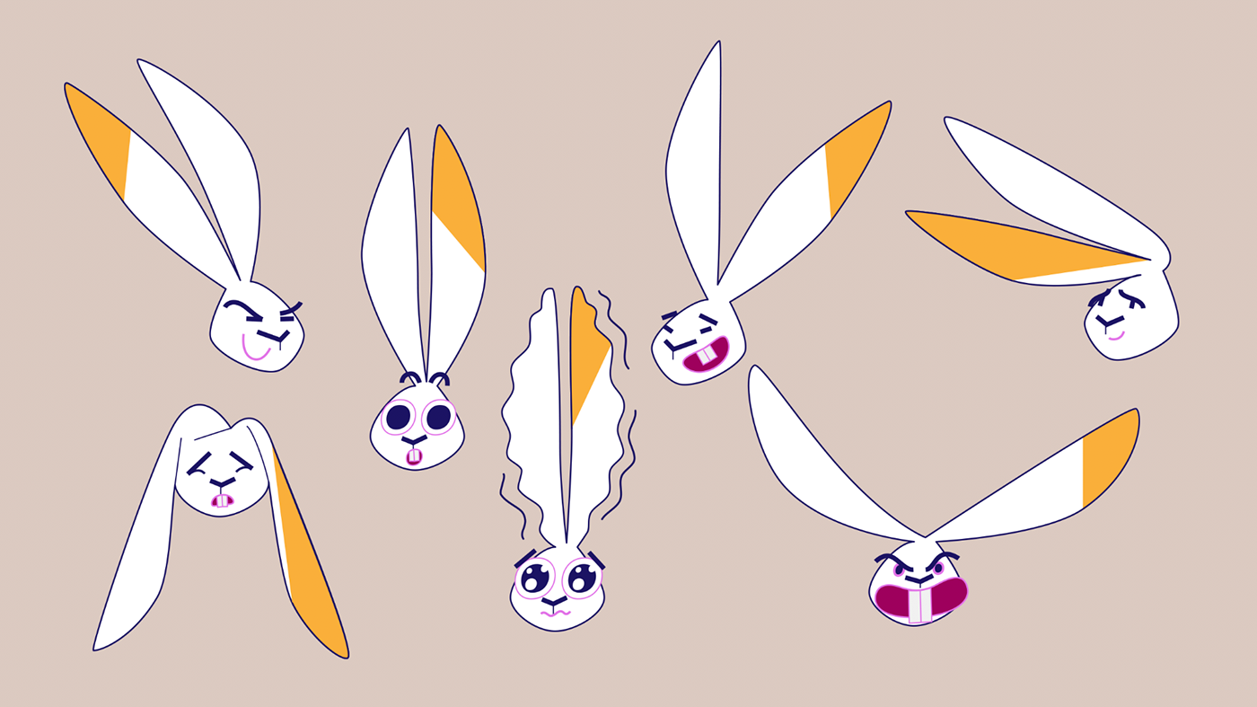 rabbit Character design  artist Singer showman