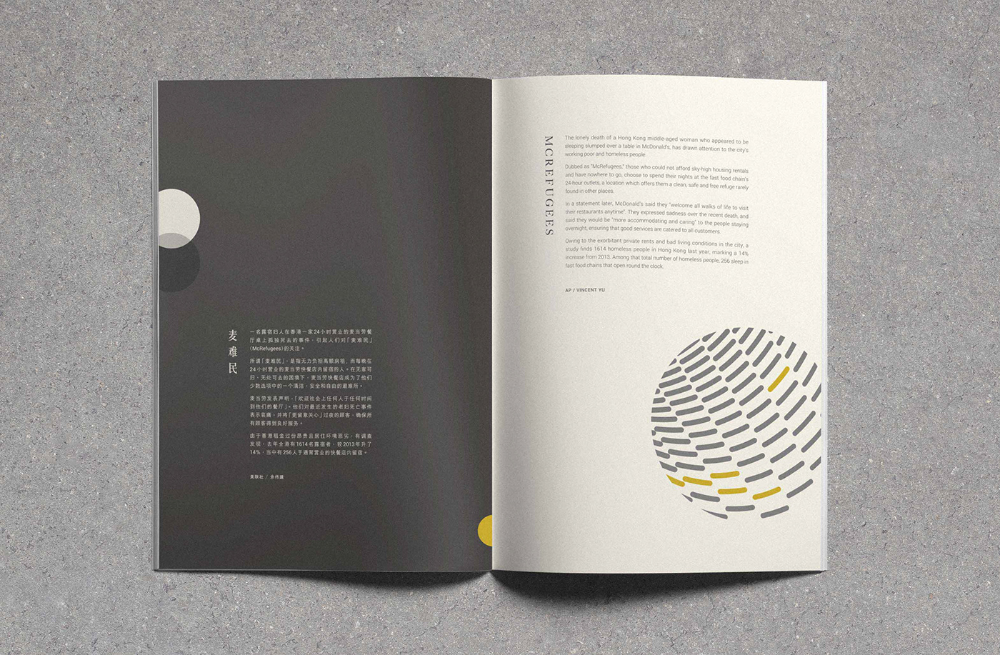 pattern typesetting bilingual photographer circle simple clean vintage brochure Corporate Identity
