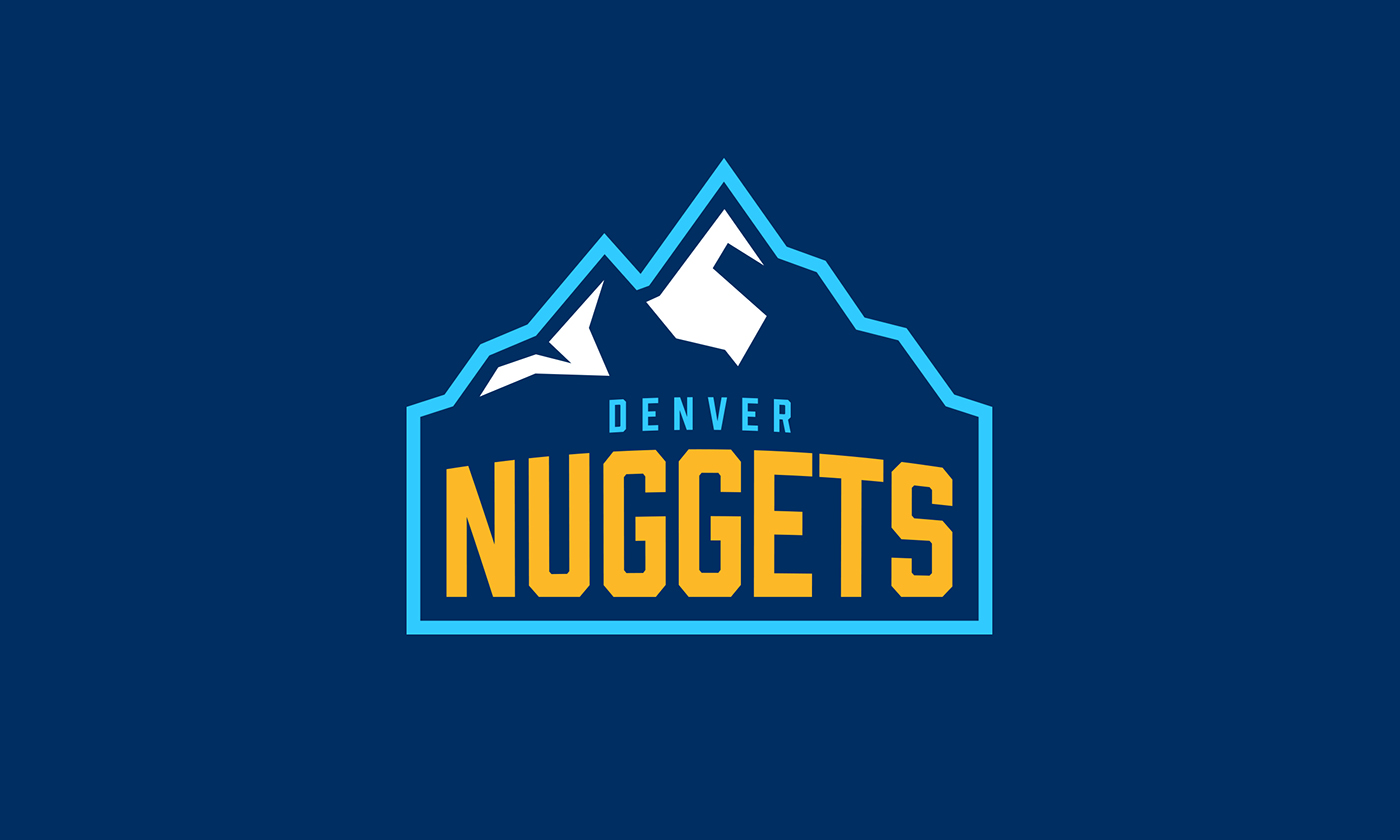denver Nuggets NBA branding  Rebrand sports Denver Nuggets basketball trend color