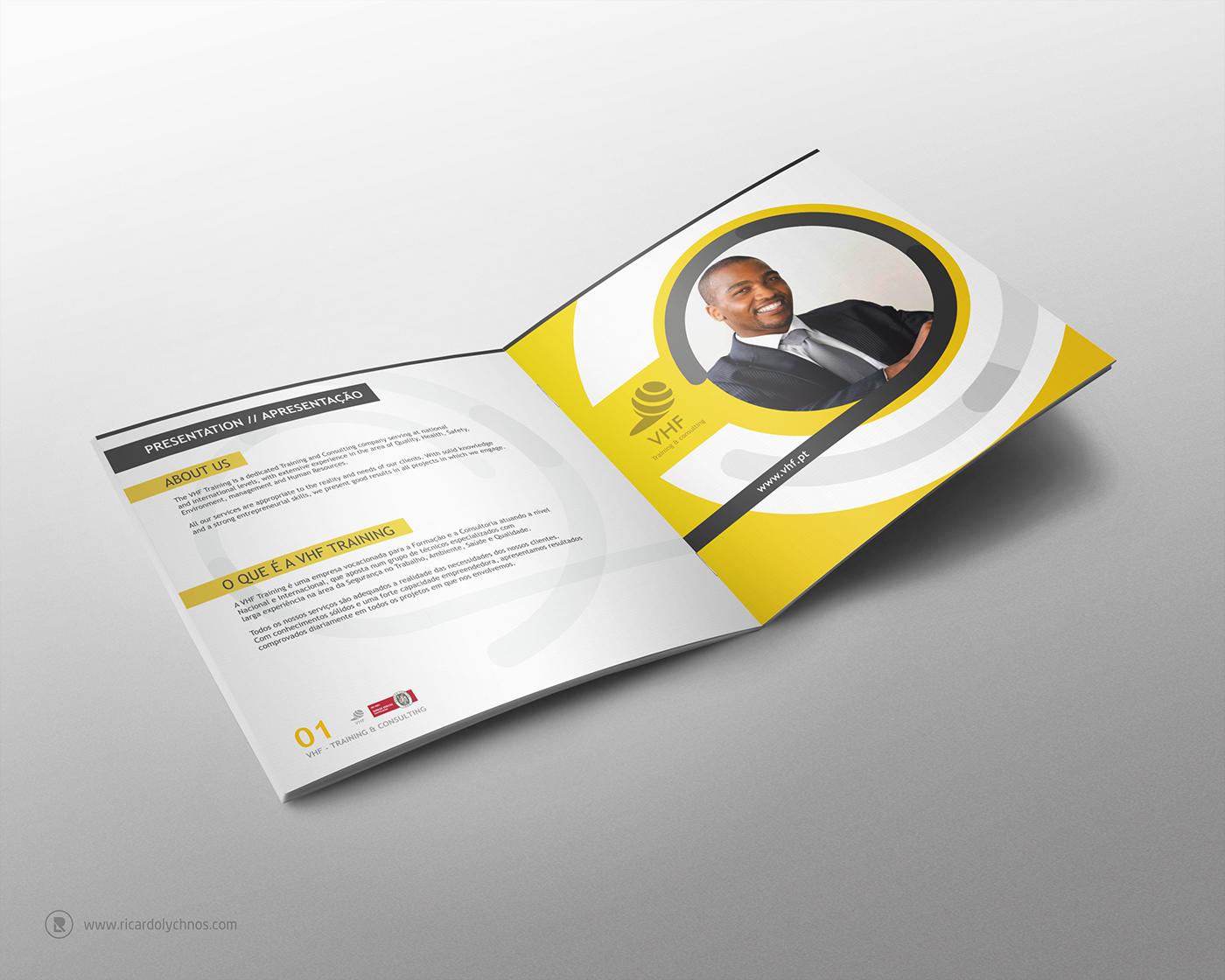 brochure training Consulting Formação Consutoria vhf yellow