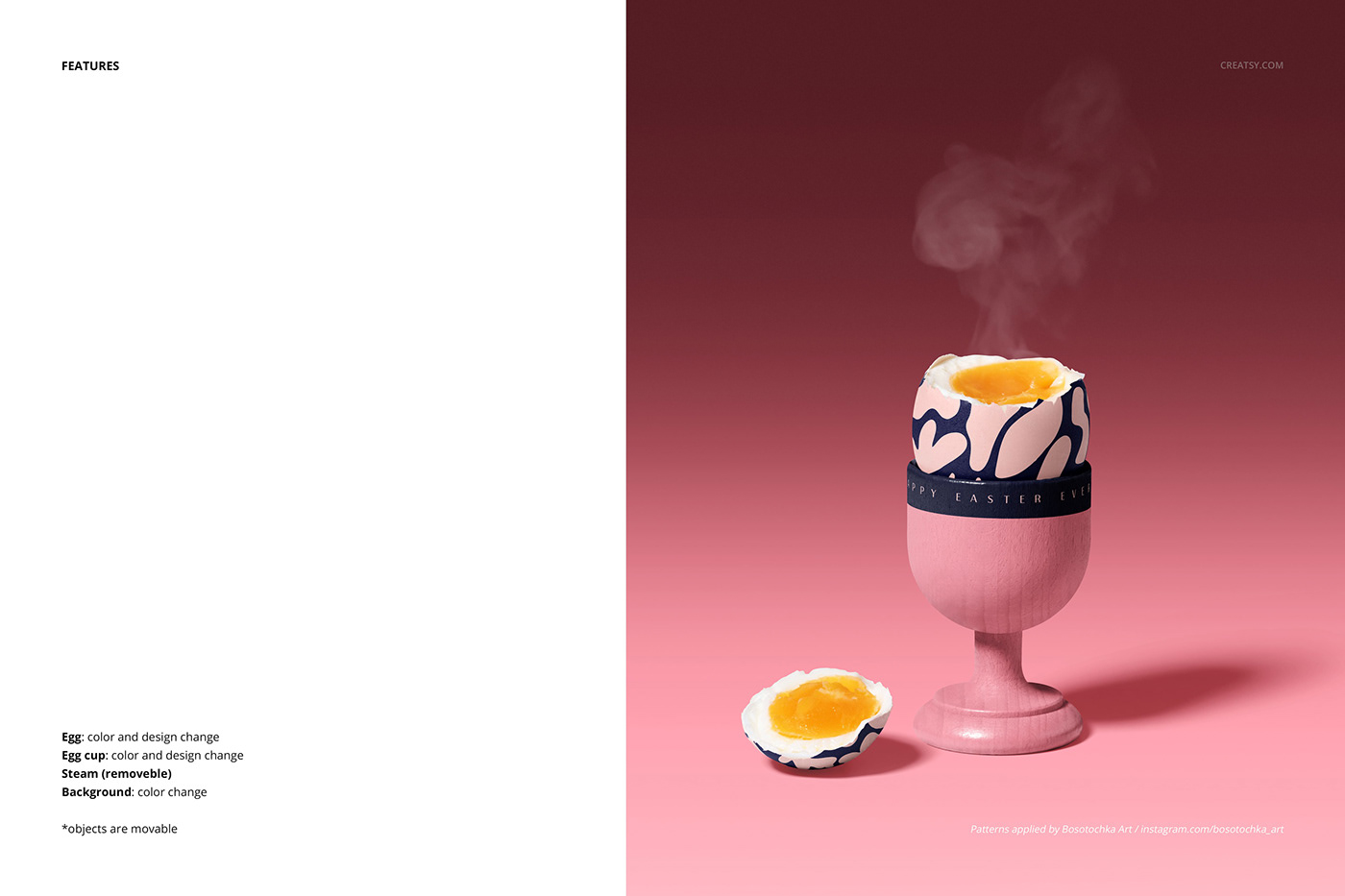 Easter Easter Egg Mockup mockups branding  modern Photography  Holiday ILLUSTRATION  Digital Art 