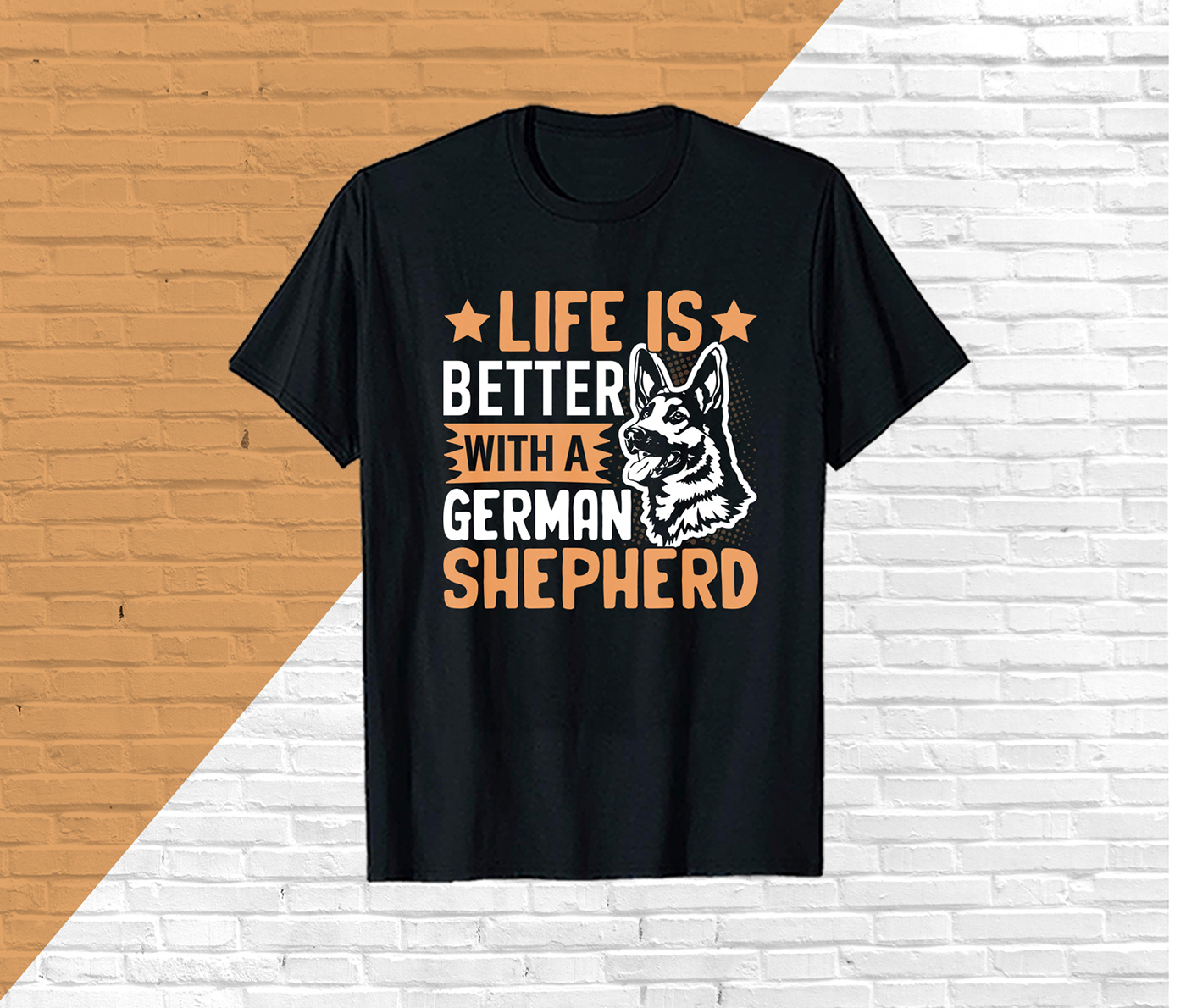 german shepherd t shirt design T Shirt typography   Graphic Designer design Dog design Dog T Shirt Design German shepherd t shirt shepherd t-shirt