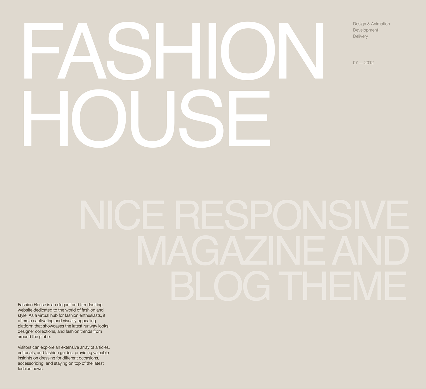 design Theme wordpress new Blog magazine fash modern triangle model brand pattern Web web-design