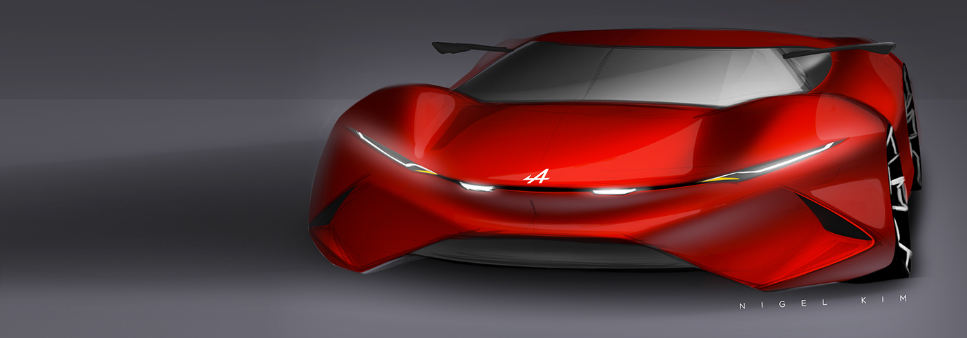 Renderings sketches PEUGEOT alpine BMW car design car sketches Automotive design Corvette