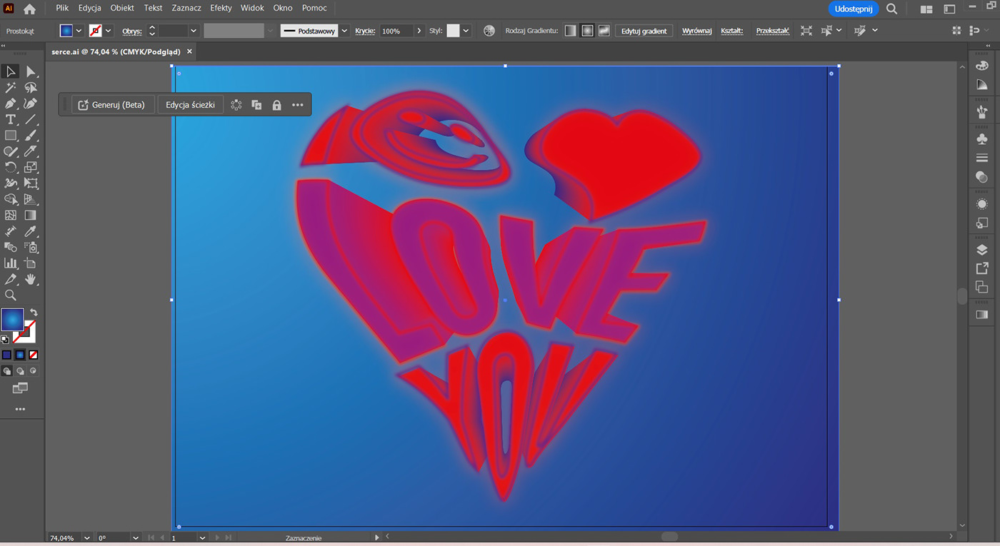 heart valentine's day heart animation  after effects Illustrator 2D Animation
