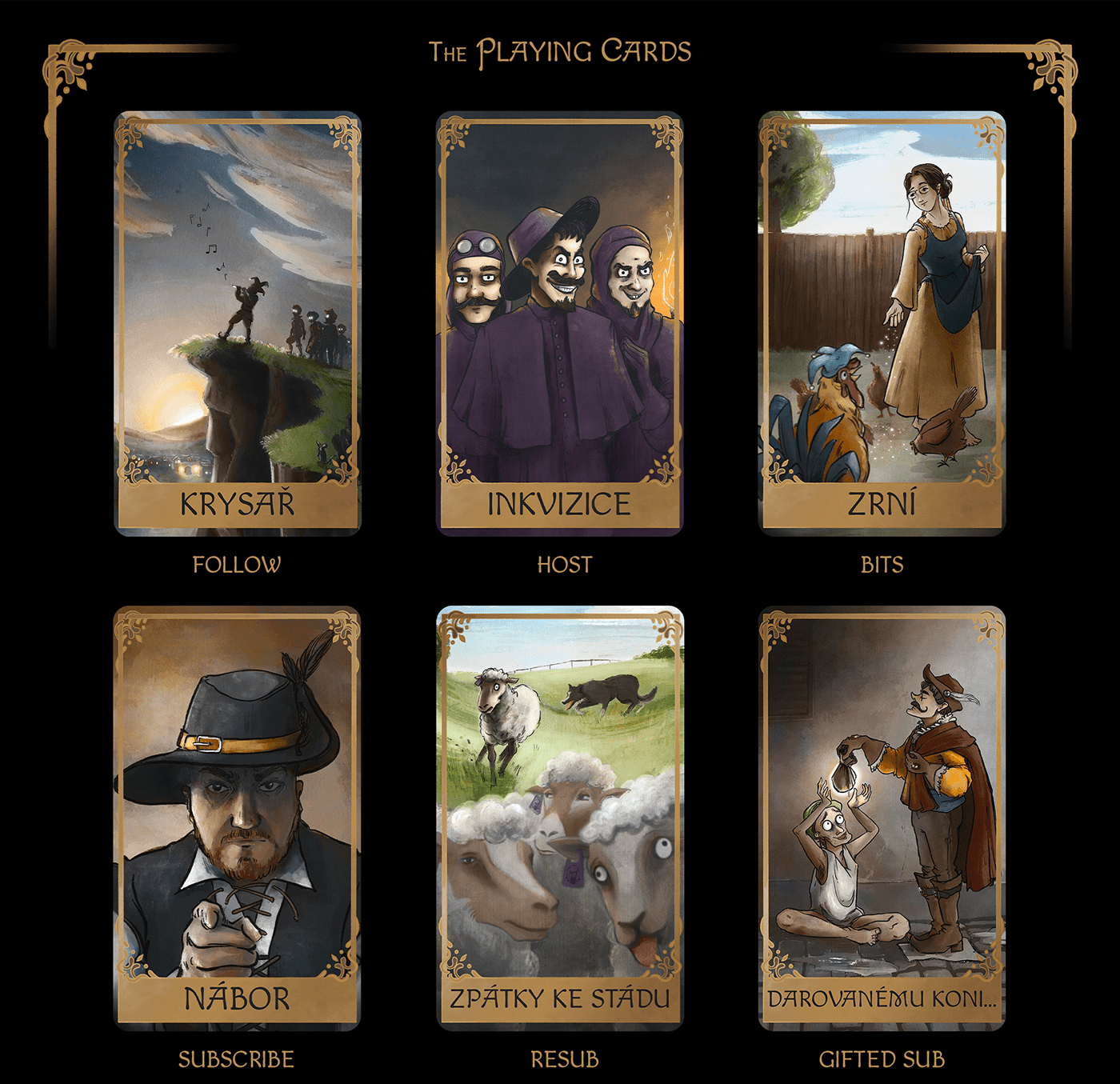 card emotes medieval redesign stream Streamer Tarot Cards Twitch