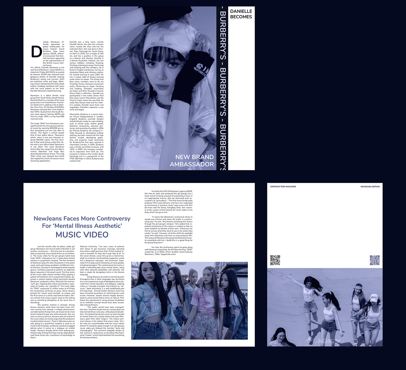 Digital Art  kpop kpop fanart Layout Layout Design magazine Magazine Cover Magazine design magazine layout Newjeans