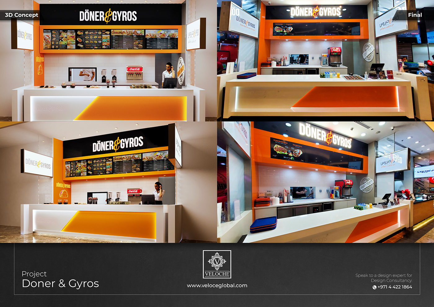 Doner & Gyros Interior Fit Out & Design Project done by Veloche Interior and Exhibition