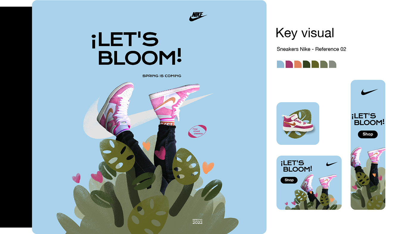 art direction  Campaign Design digital Nike sketch sports typography   user experience UX design visual identity