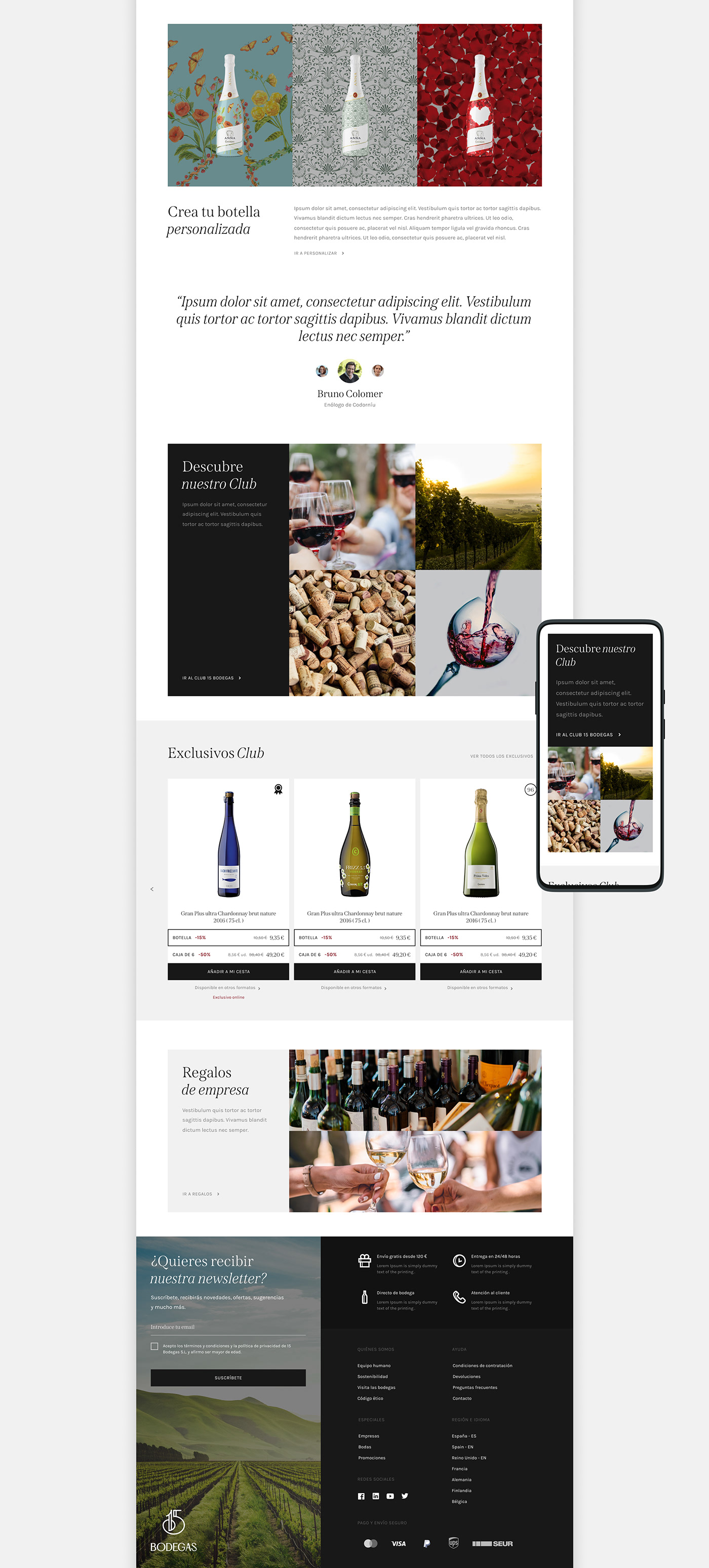 bottle branding  graphic design  product design  UI ux Web Design  Website wine Nature