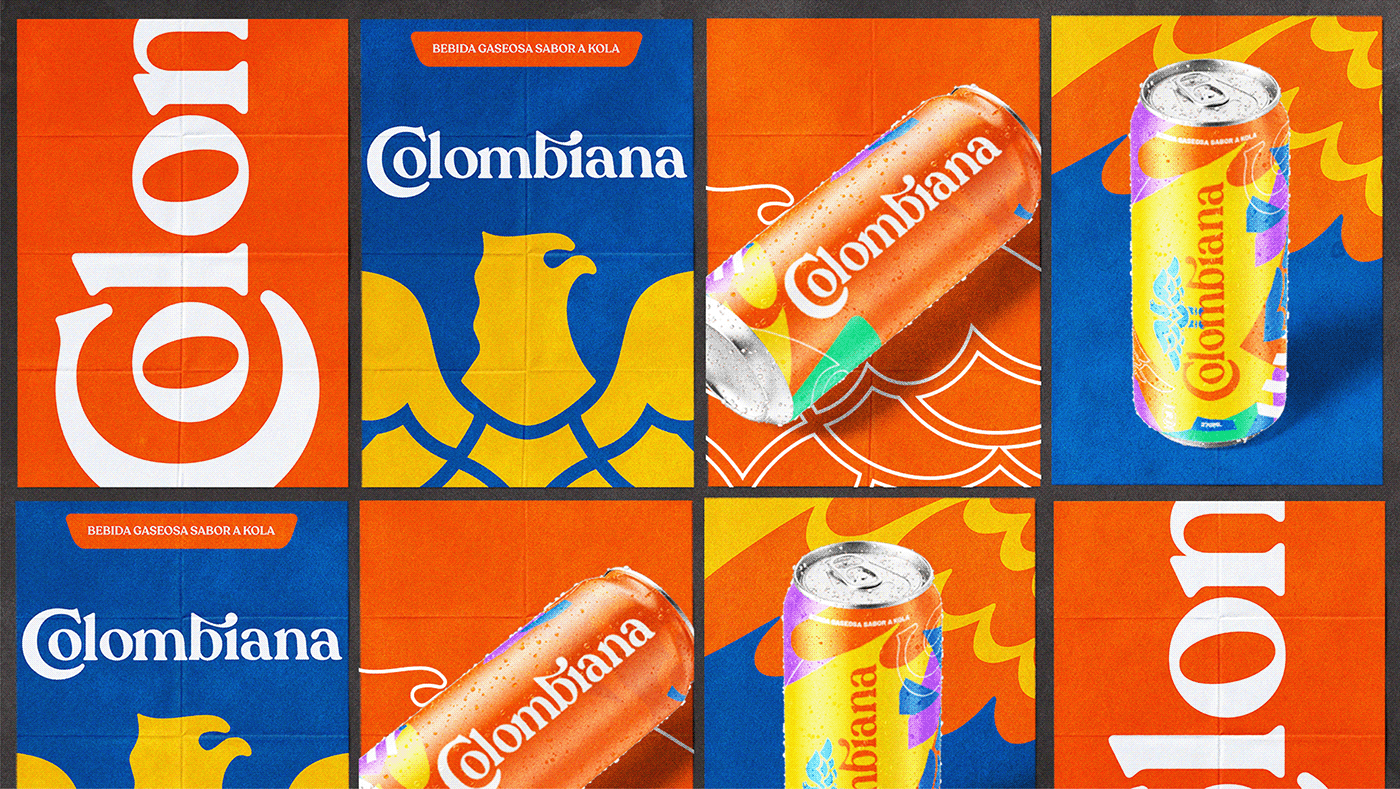 bottle brand identity Colombian condor medellin orange packaging design product soda