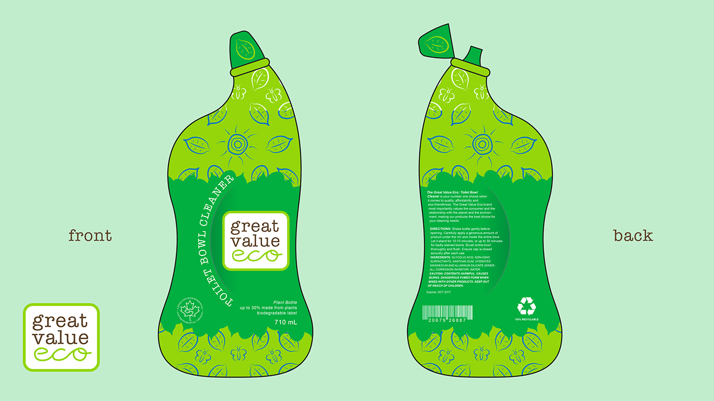 Packaging Toilet Bowl Cleaner bottle eco eco friendly concept ILLUSTRATION 