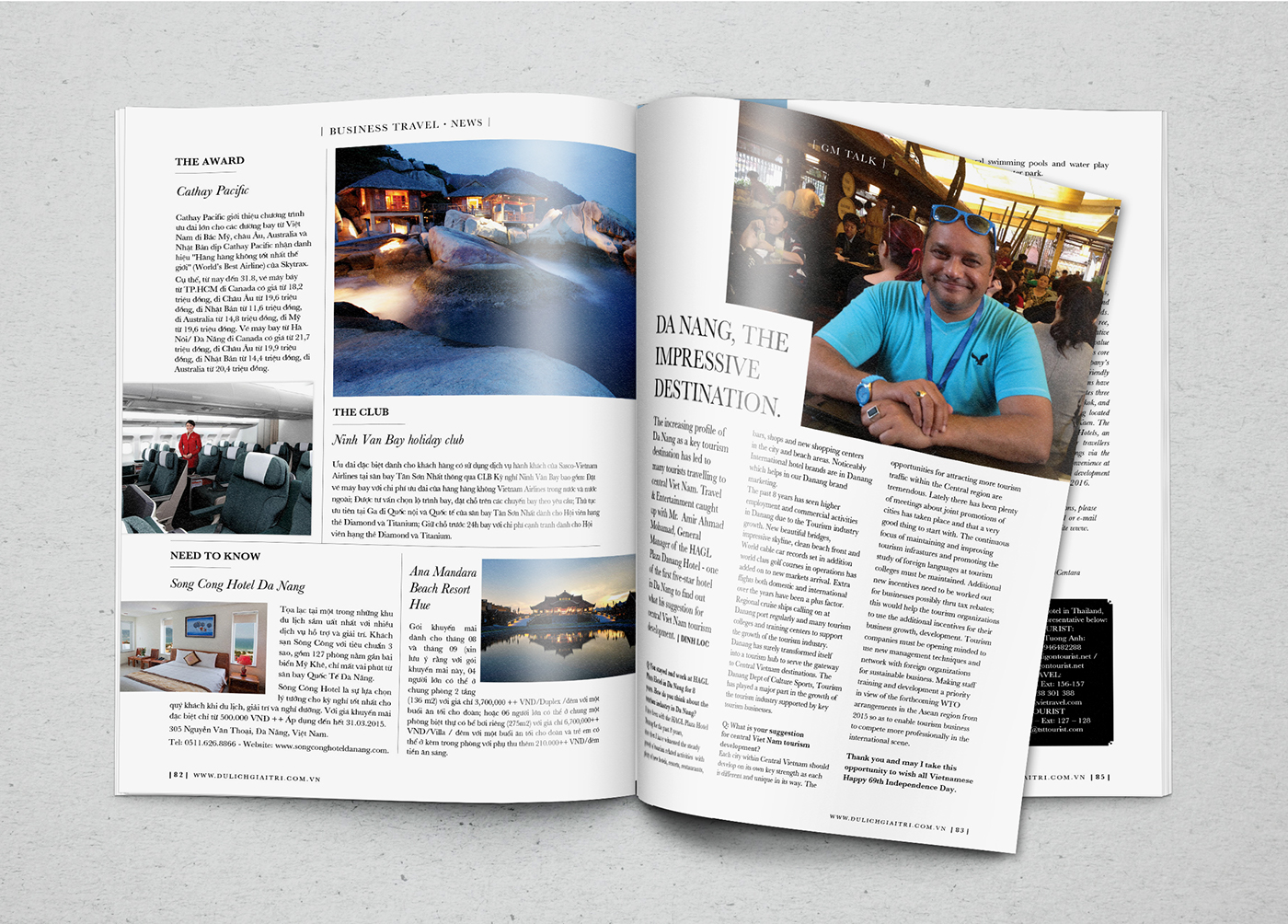 magazine Travel Entertainment editorial