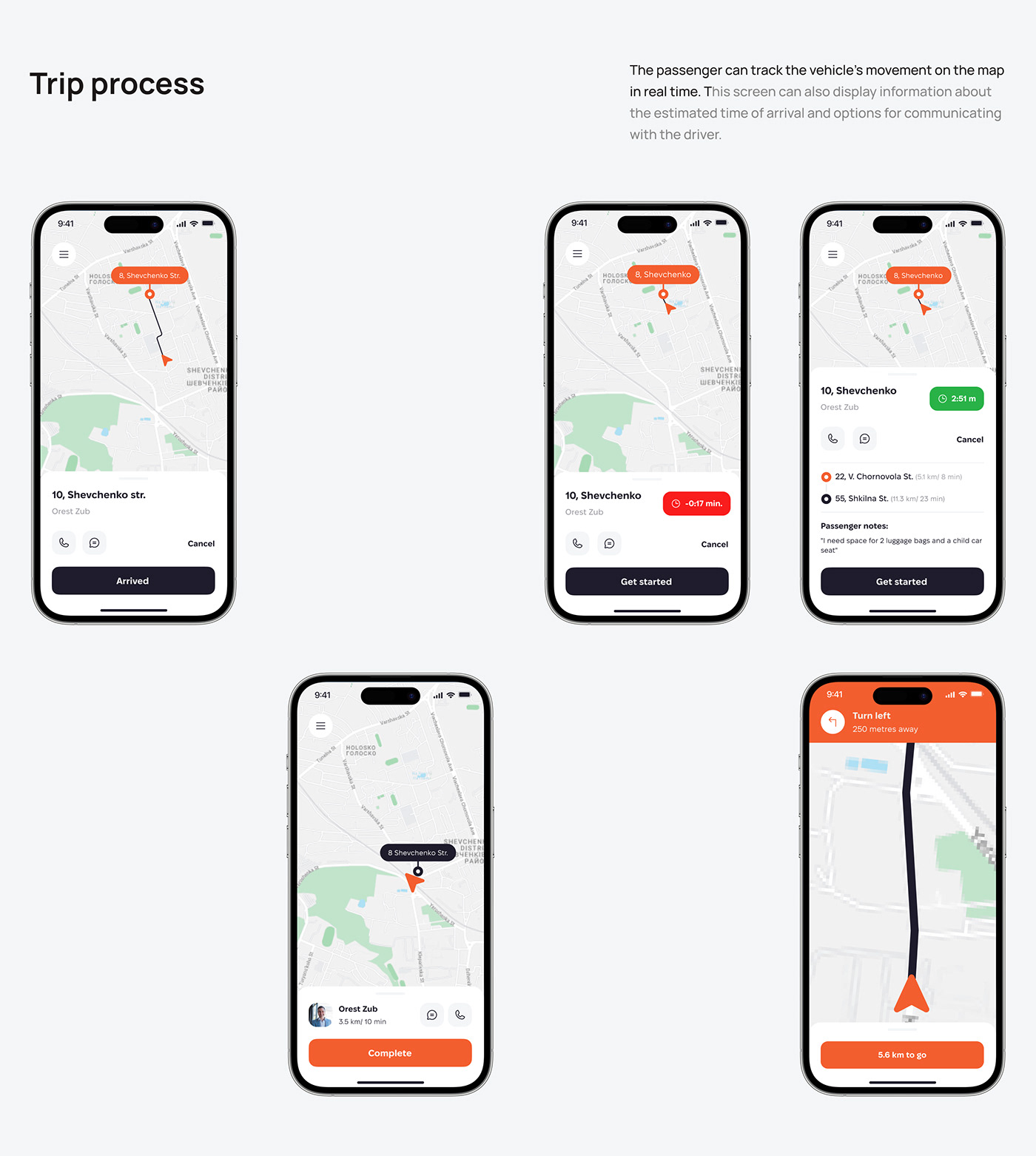 UI/UX design UI ux app design Mobile app taxi user interface Logistics car