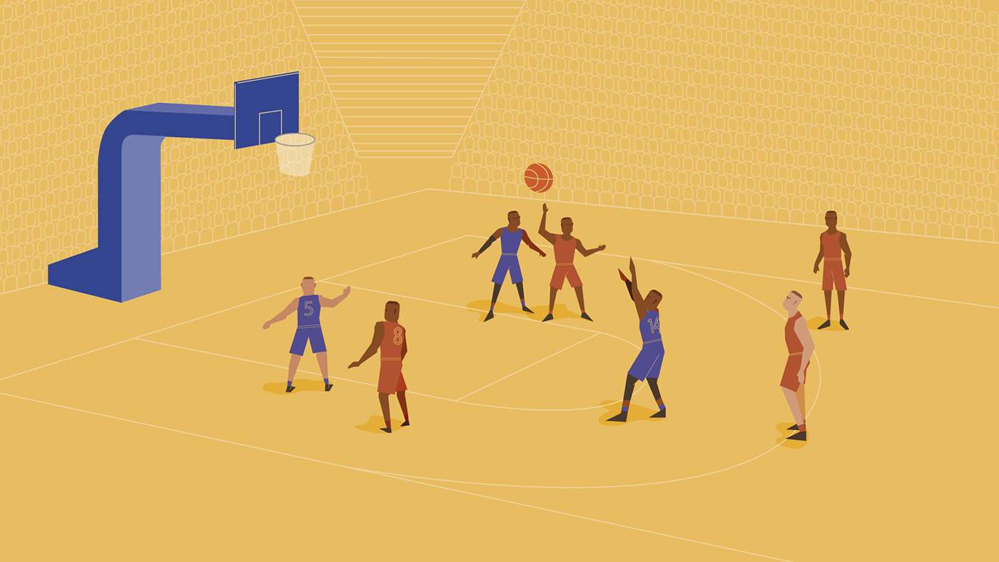 sports soccer football basketball Boxing hurdle runner animation  motion graphics  ILLUSTRATION  art direction 