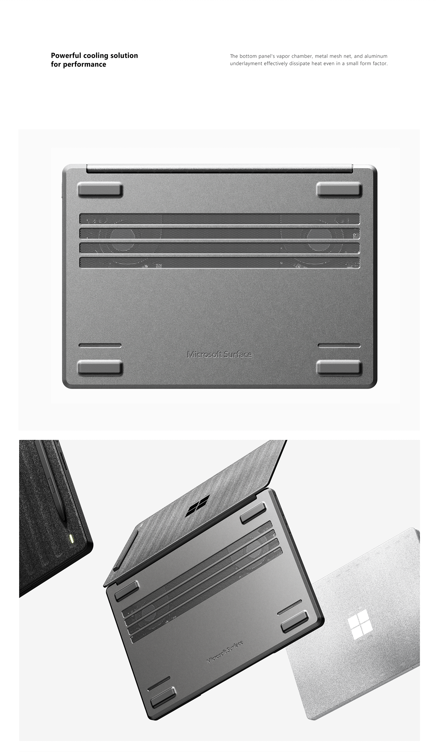 product design  industrial design  Microsoft surface Laptop desktop workstation keyshot concept rendering