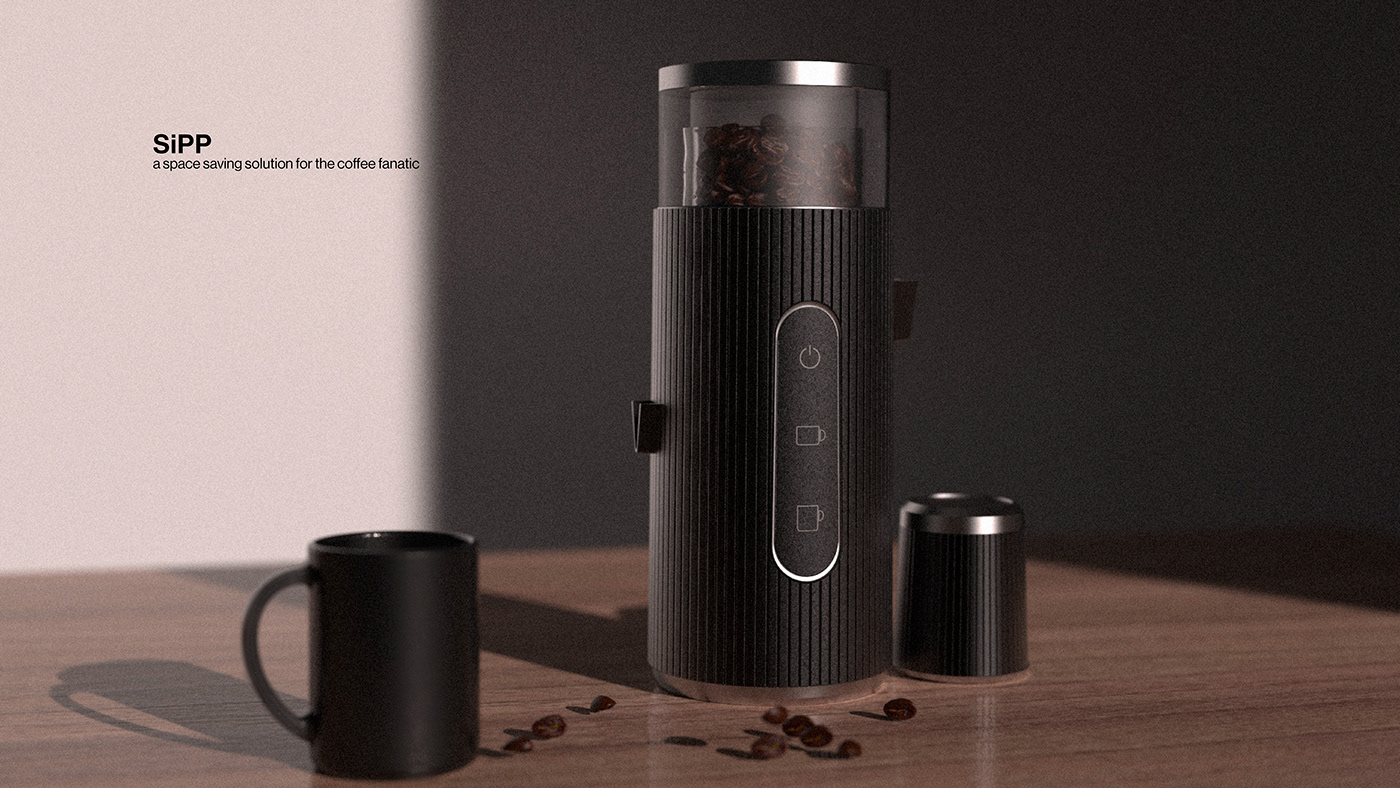 Coffee industrial product design  Render