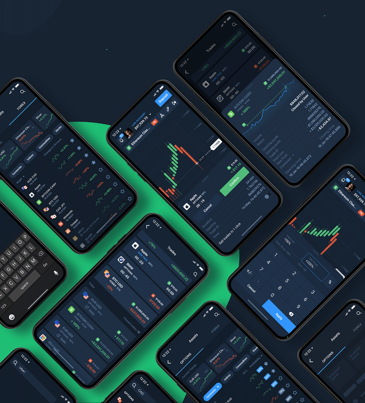 trading Web desktop finance crypto blockchain site app financial chart