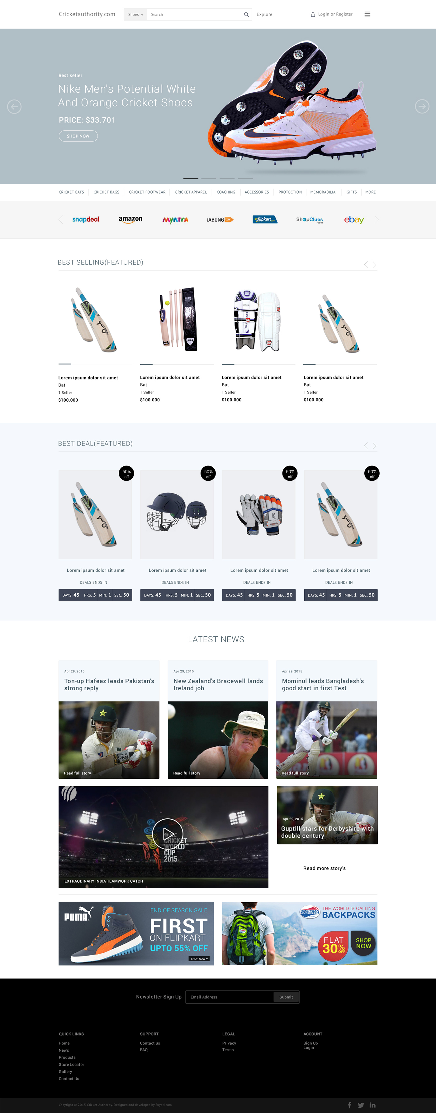 Webdesign Ecommerce Cricket