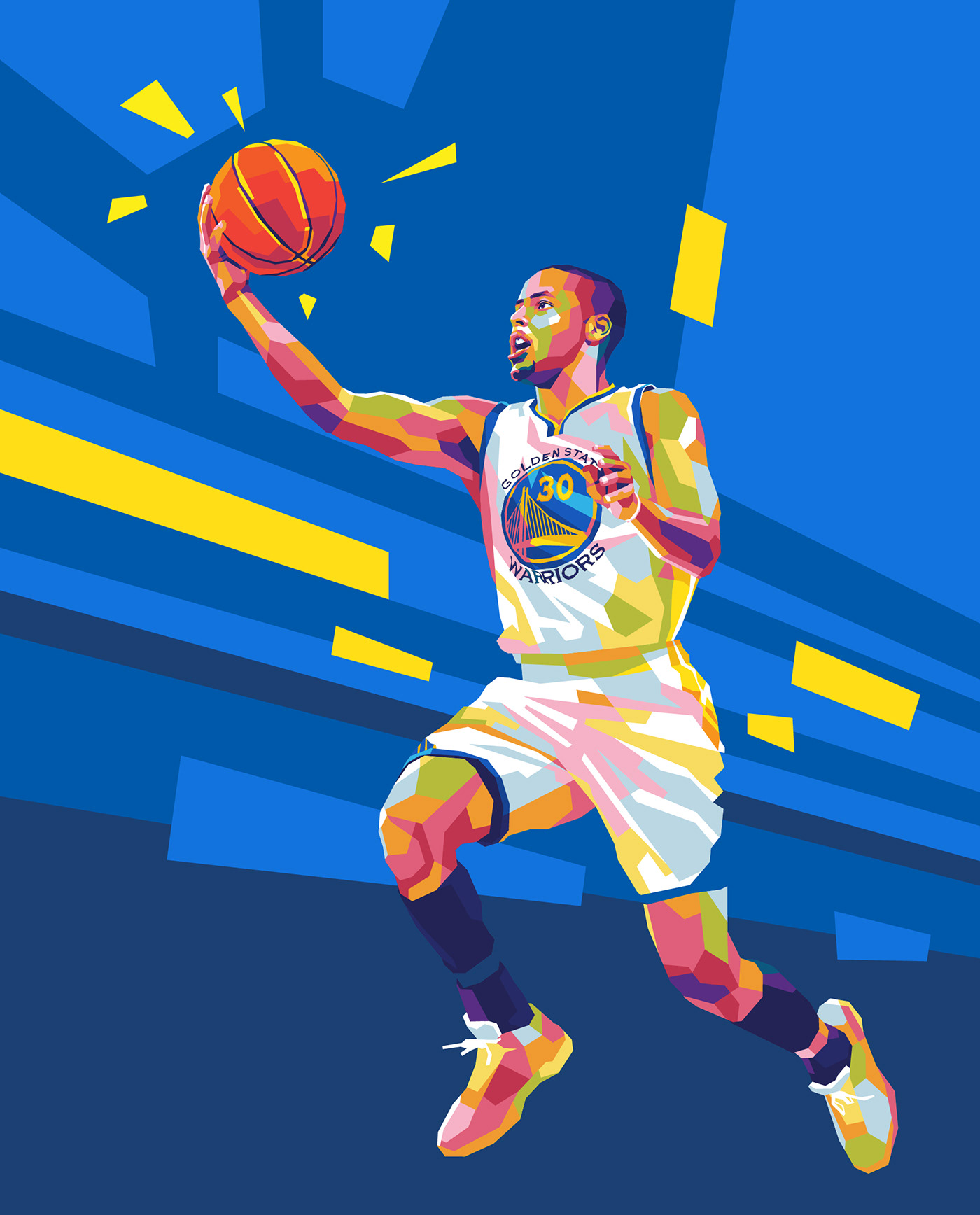 ILLUSTRATION  Illustrator book illustration sports NBA steph curry Golden State Warriors basketball curry basketball art