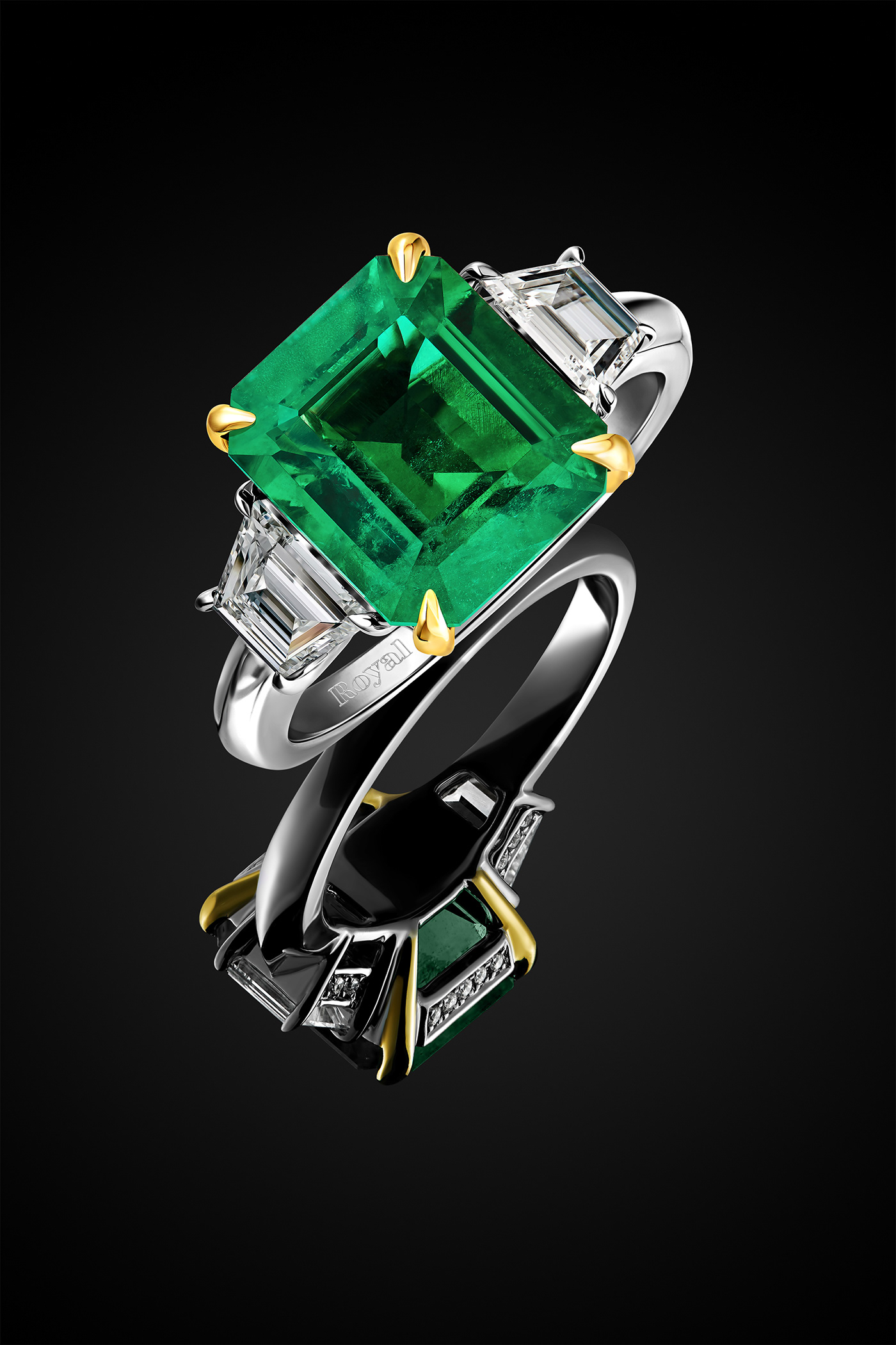 Advertising  commercial diamond  emerald gold Jewellery jewelry luxury Product Photography ring
