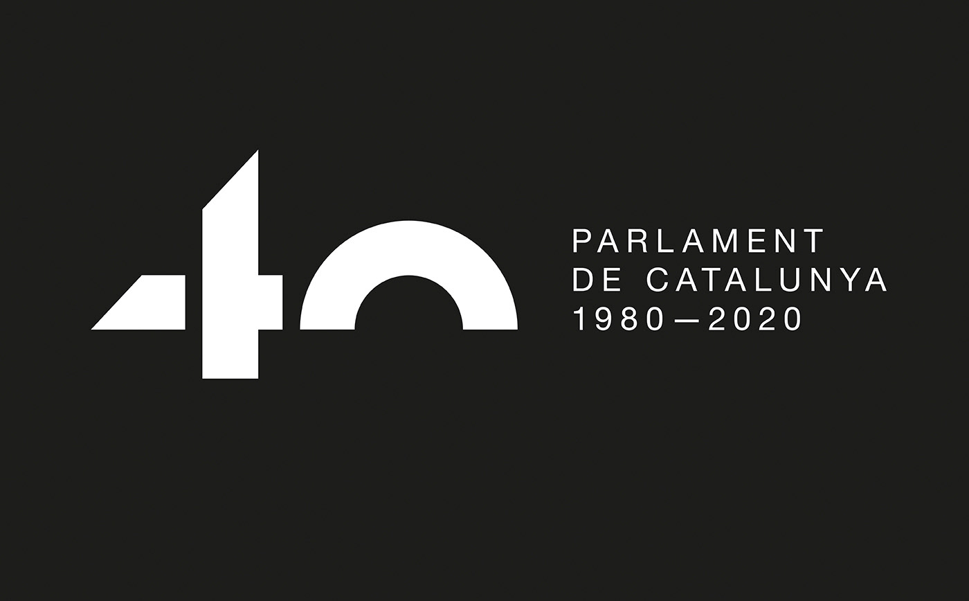 40th anniversary catalonia identity Logotype Montse Fabregat parliament PFP print Quim Pintó