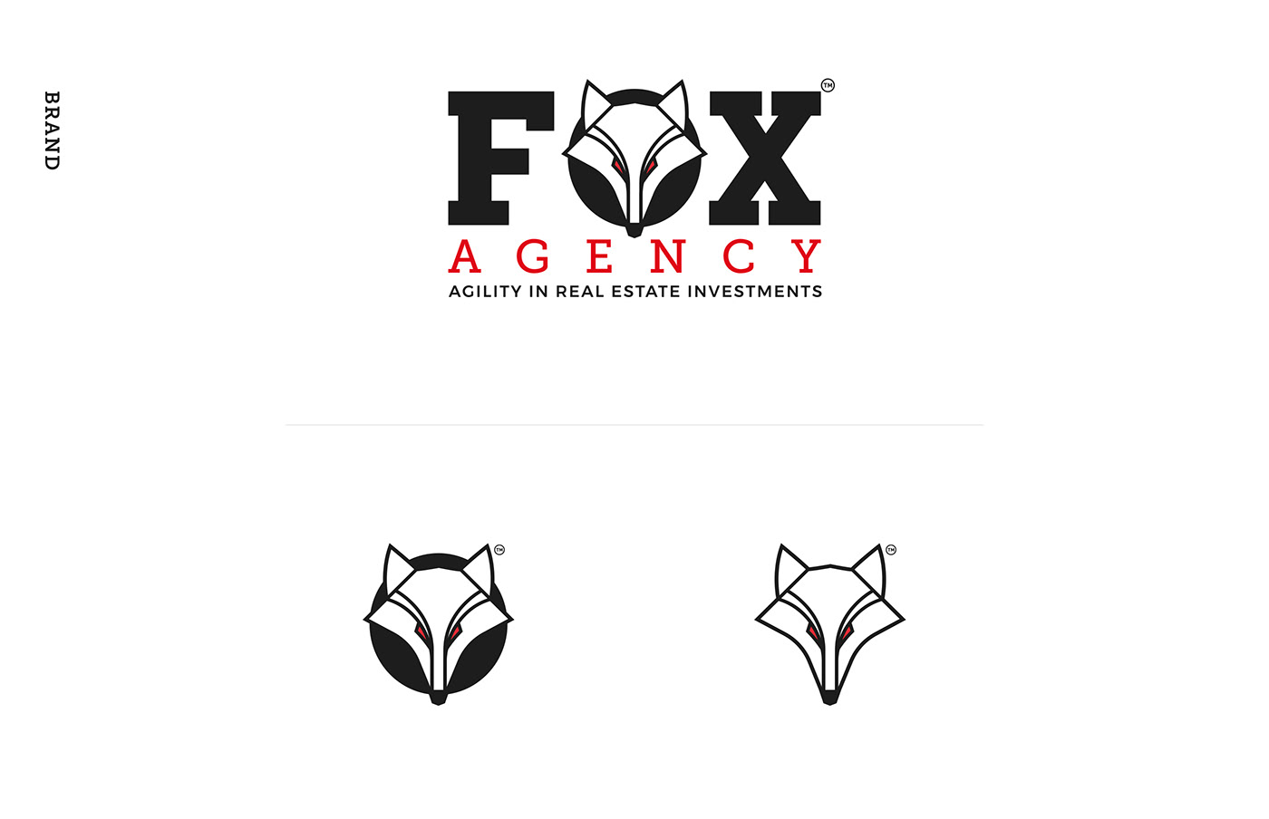 FOX Logo Design Fox Logo real estate Investment business card agency luxury elegance