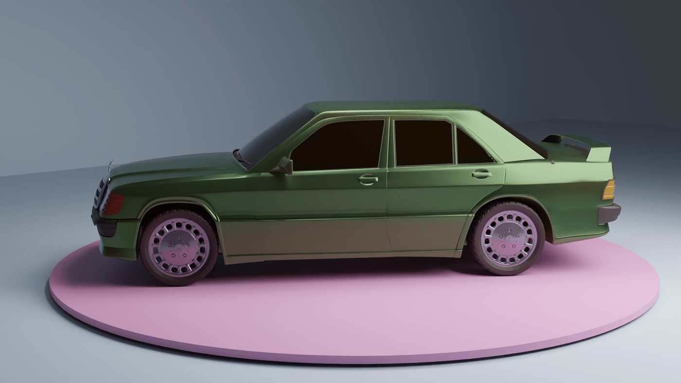 animation  арт 3D artist 3d animation car Auto 1990s mersedes