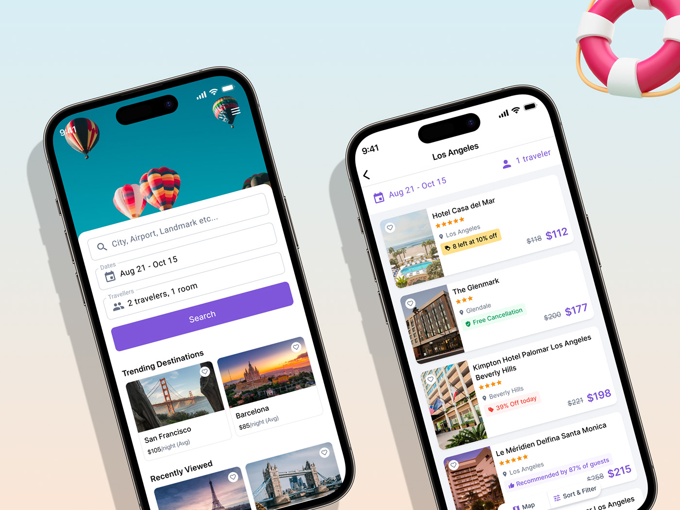 hotel Booking Travel UI/UX Mobile app Case Study app design ios