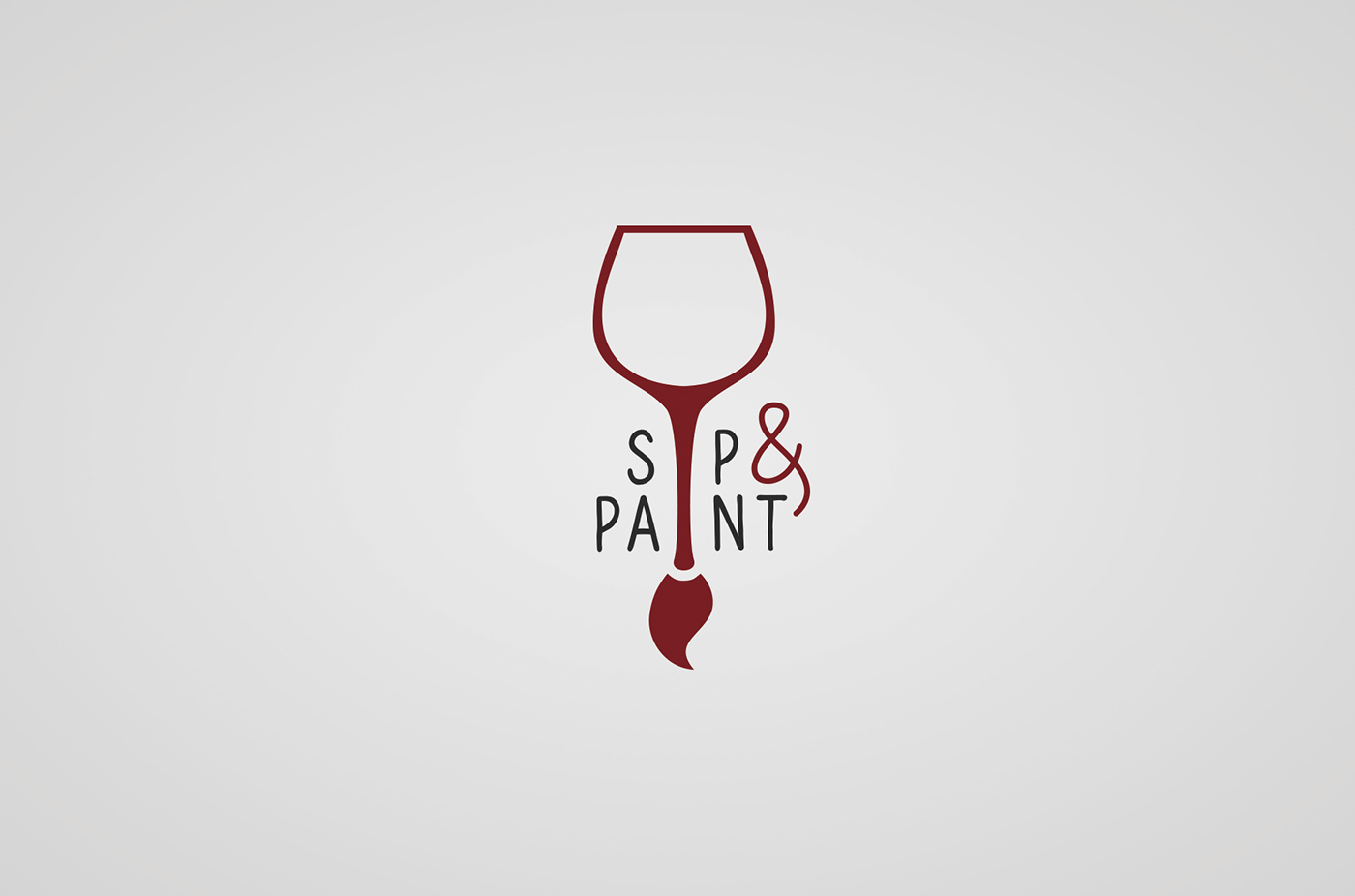 SipandPaint logo branding  winelogo