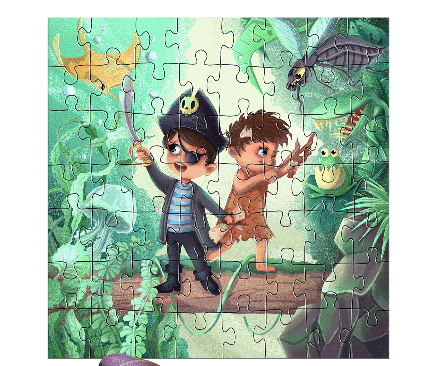 art board game Character design  children illustration digital illustration ILLUSTRATION  kids kids illustration puzzle Puzzle game