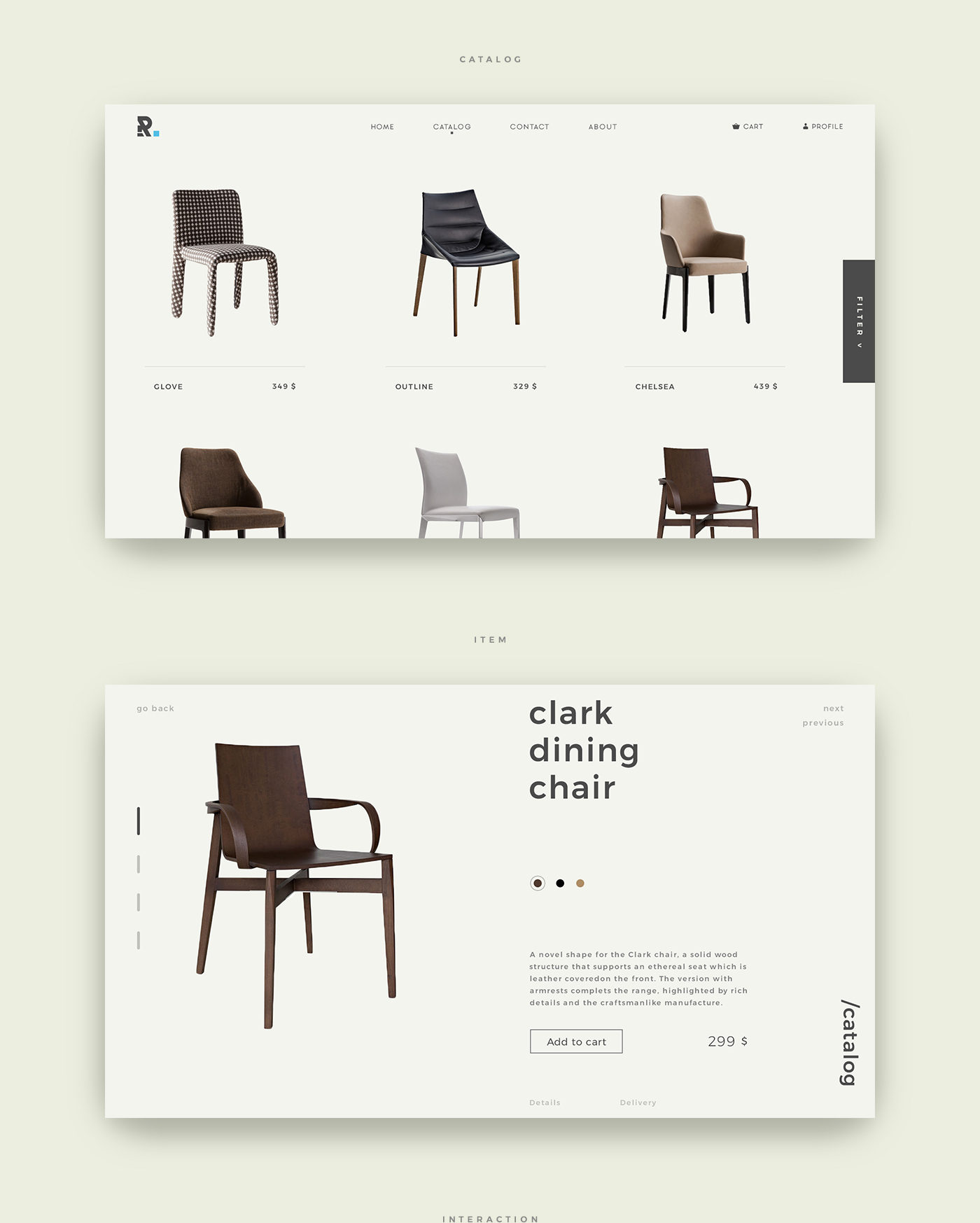 online store furniture futur e-commerce Webdesign Website Lviv interaction shop