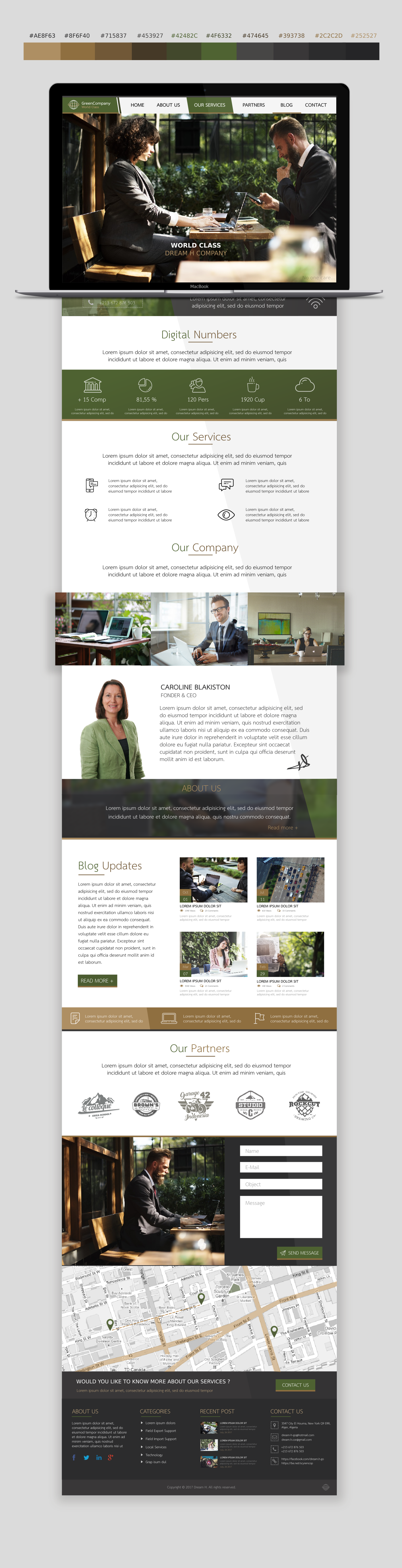 Web design site template green company business Webdesign modern inspiration