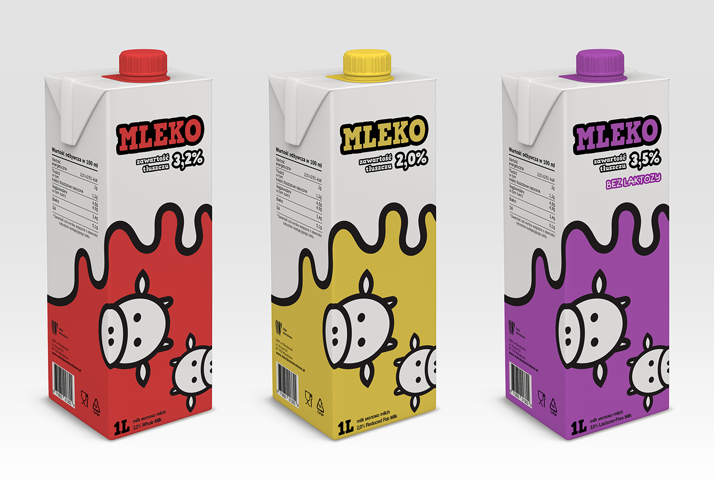 milk mleko Packaging carton package Dairy cow cows bottle countryside