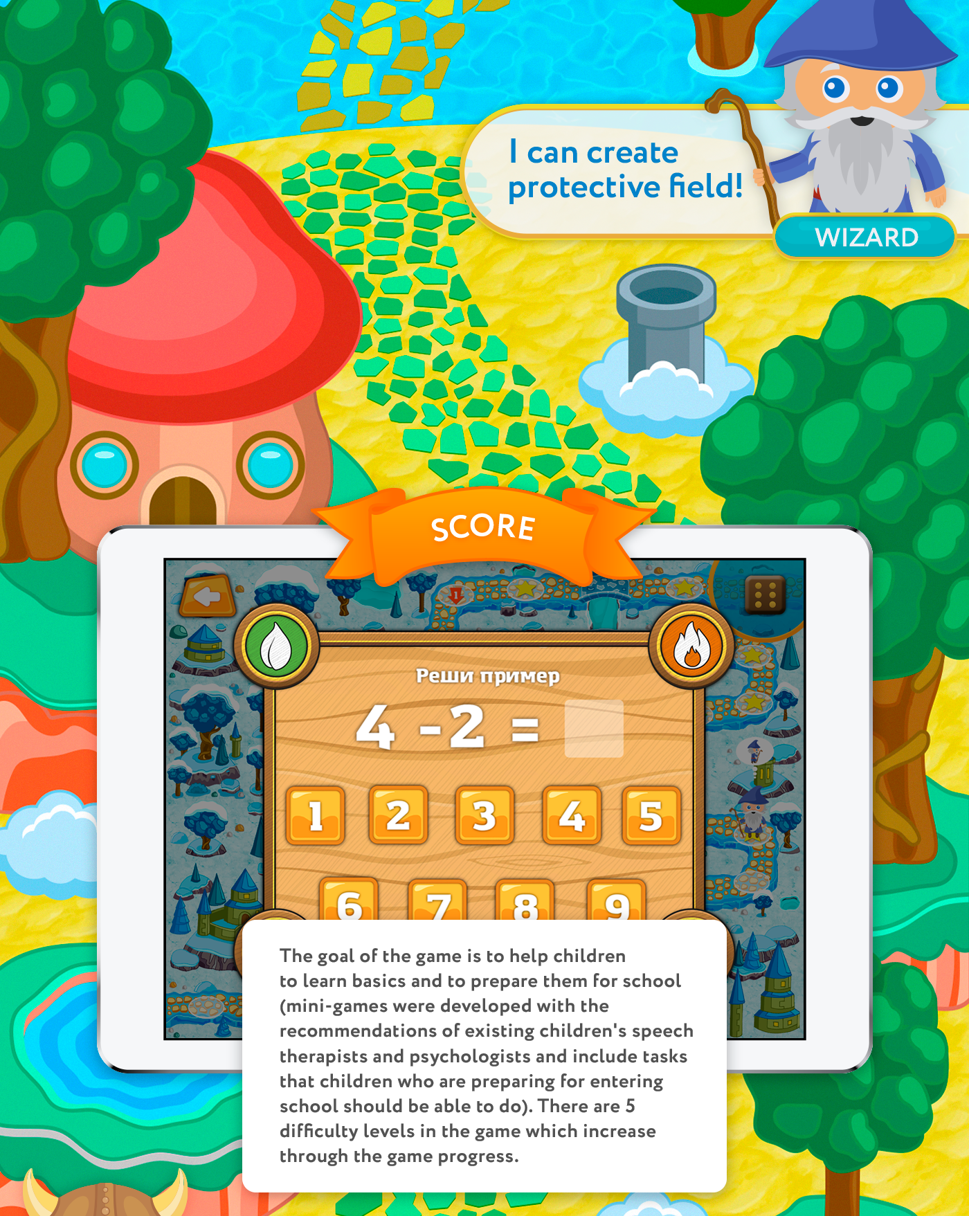 iPad game kids mobile design