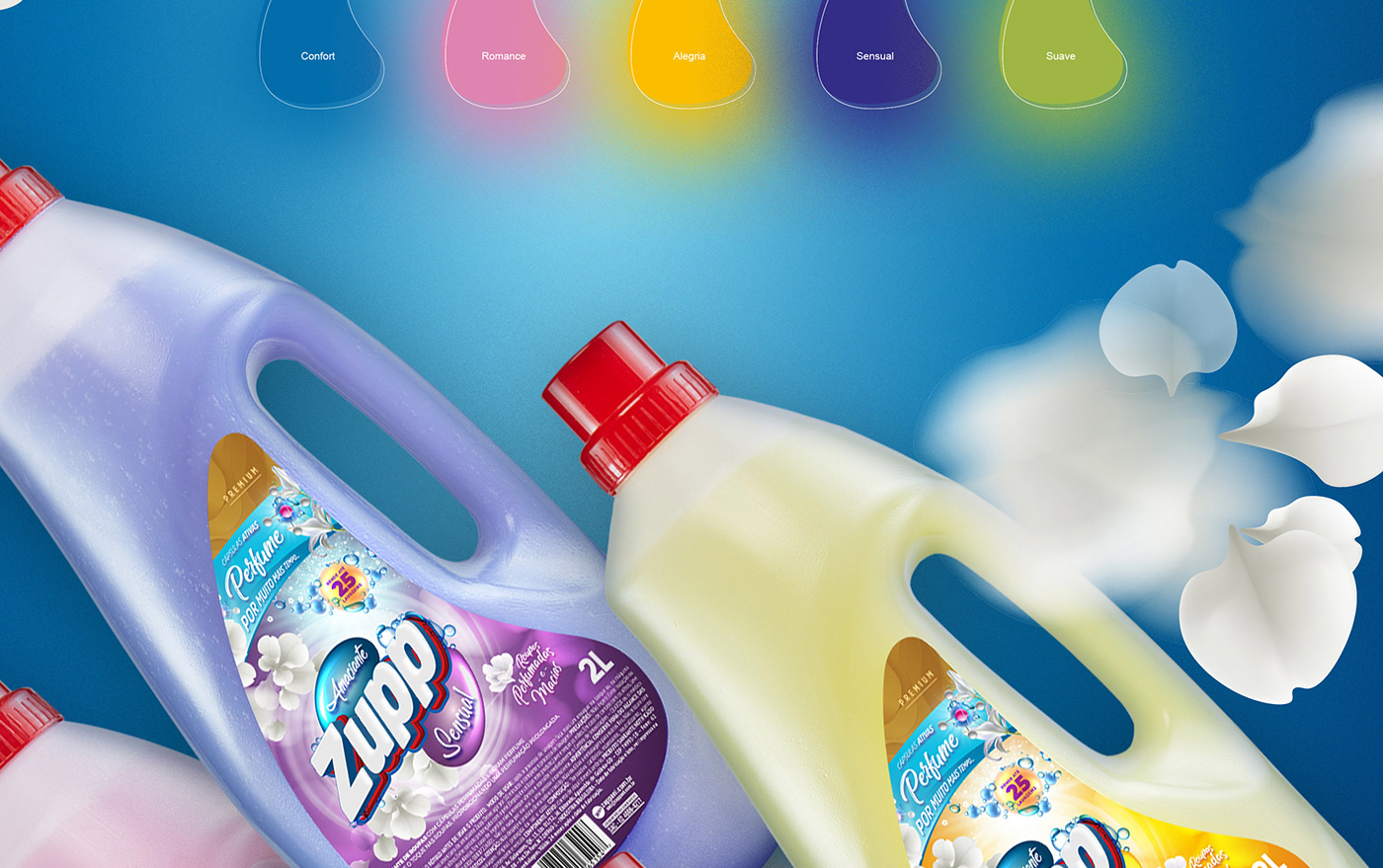 redesign detergente Amaciante industria Limpeza brand redesign Packaging