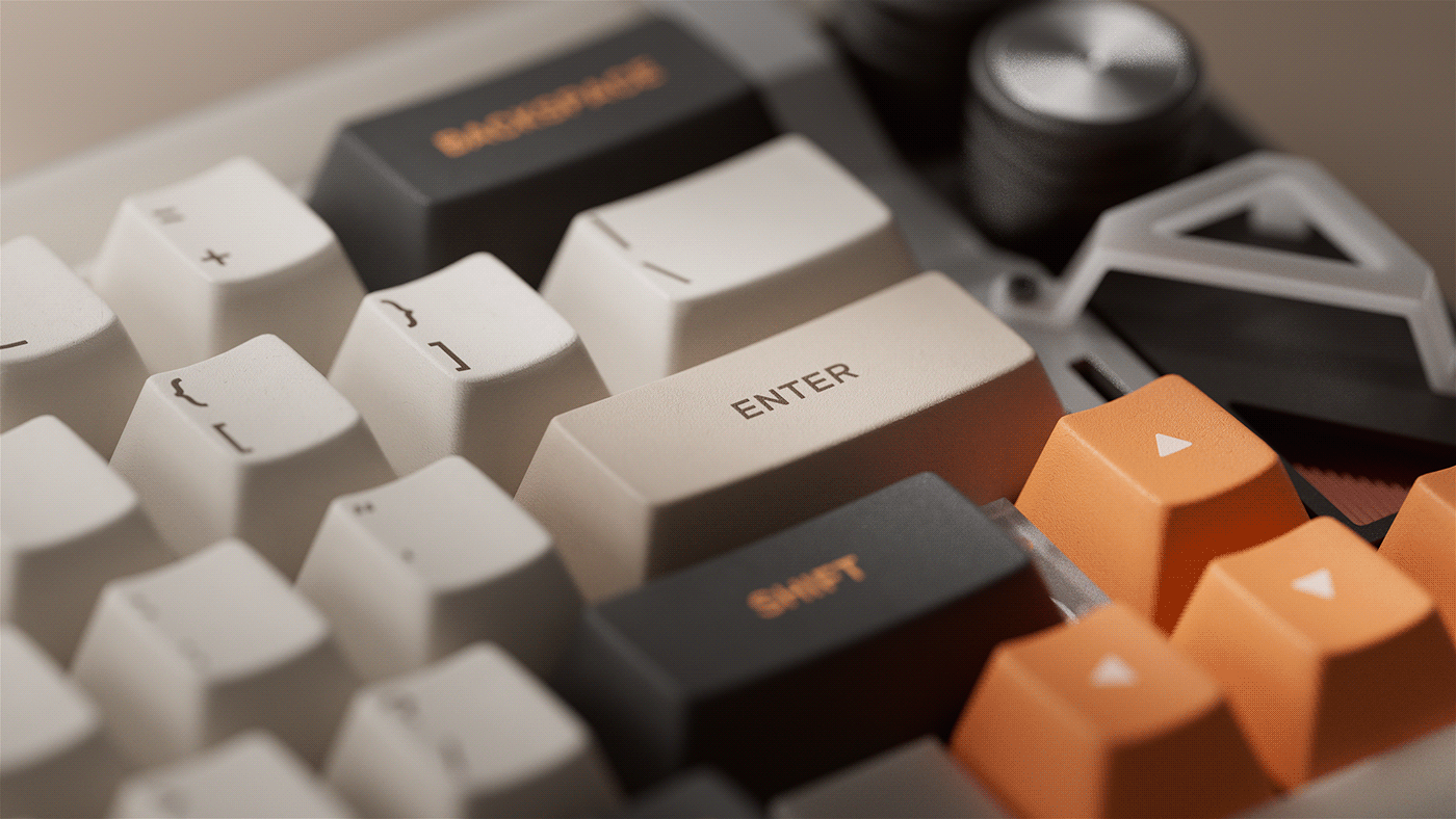 keyboard 3D modern Render octane after effects cinema4d
