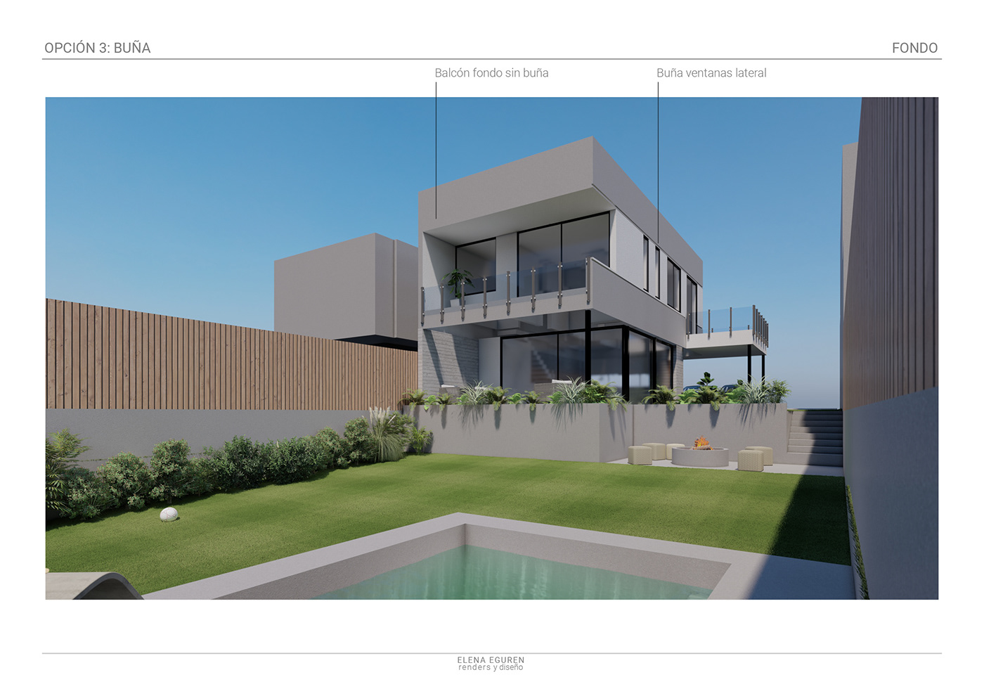 architecture Render 3D modern exterior