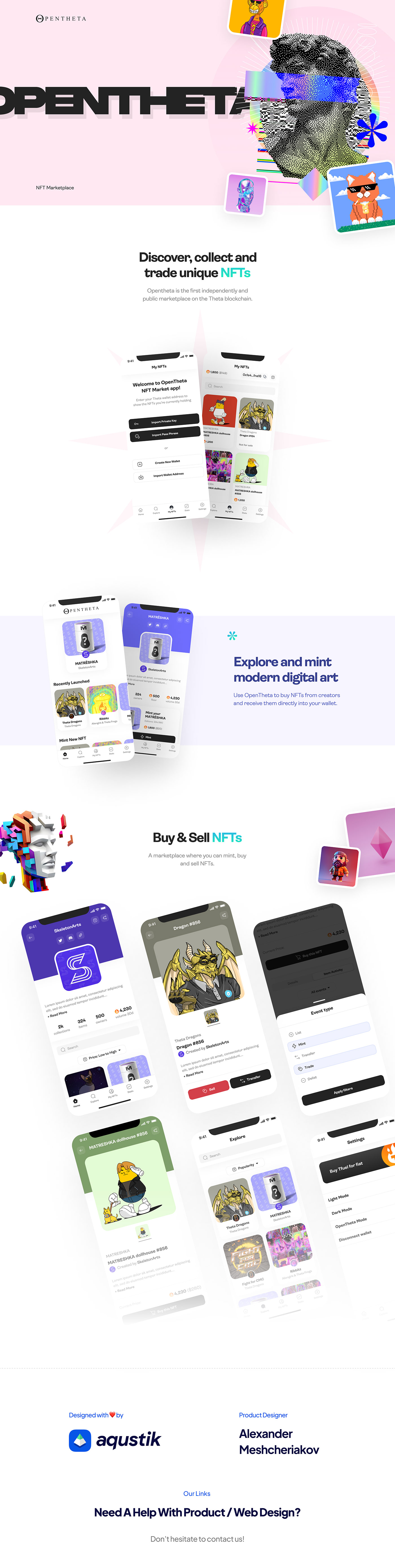 nft Marketplace crypto cryptocurrency UI/UX Mobile app user interface ui design