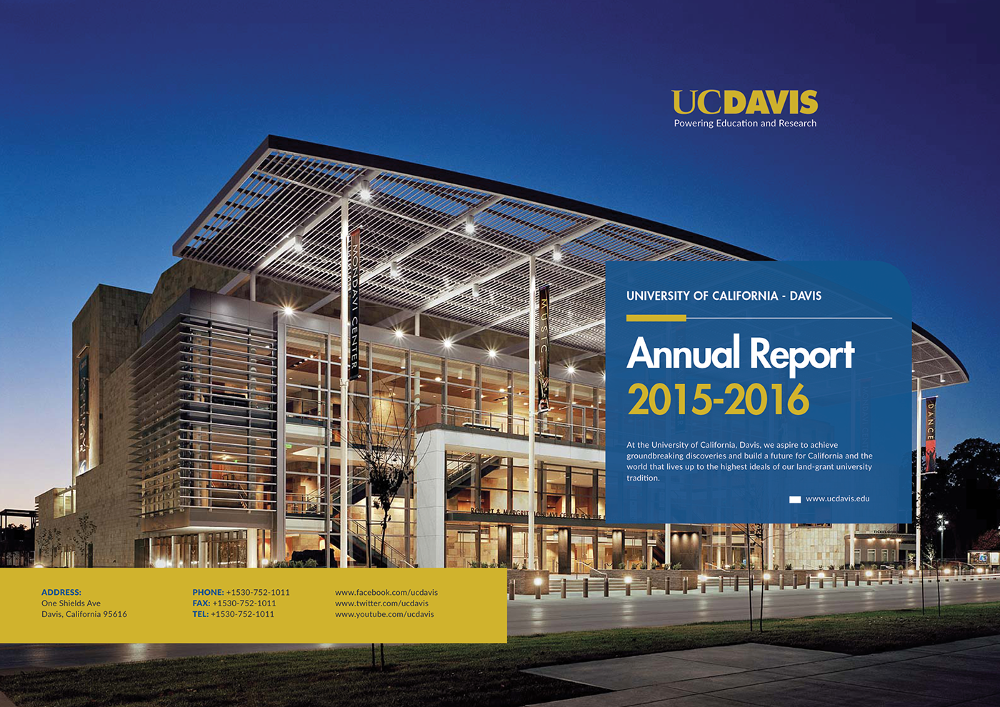 Adobe Portfolio uc davis report print magazine brochure University student Professor Administrator