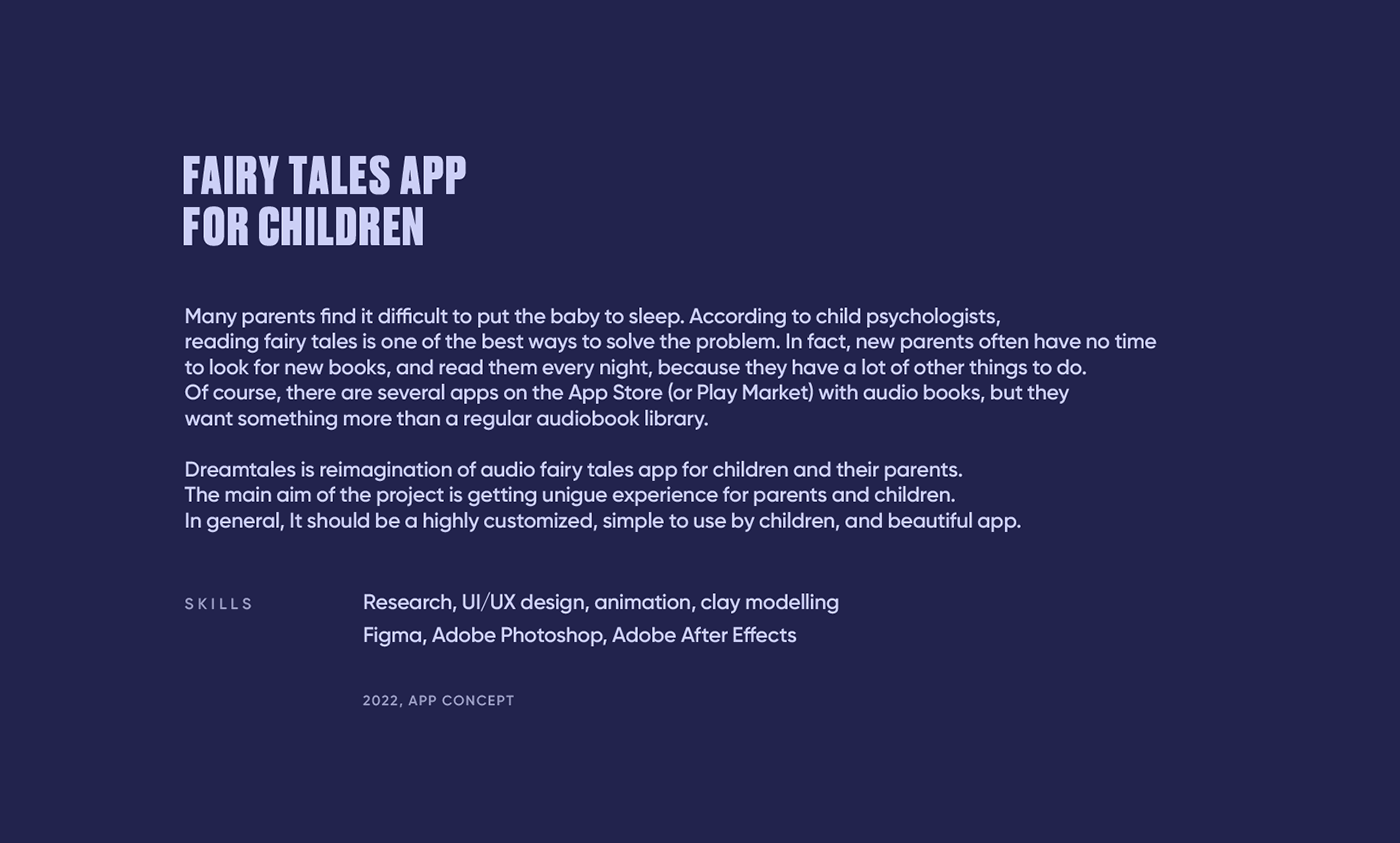 app design audiobook book children Clay Modelling fairytale Mobile app player TALES UI Animation