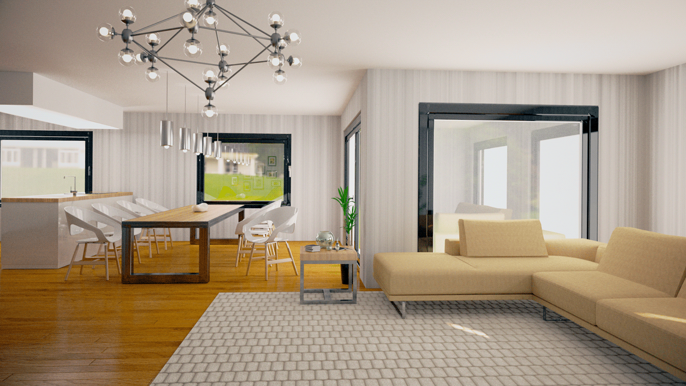 modern home architecture videohive envato Interior house design wedding Invitation