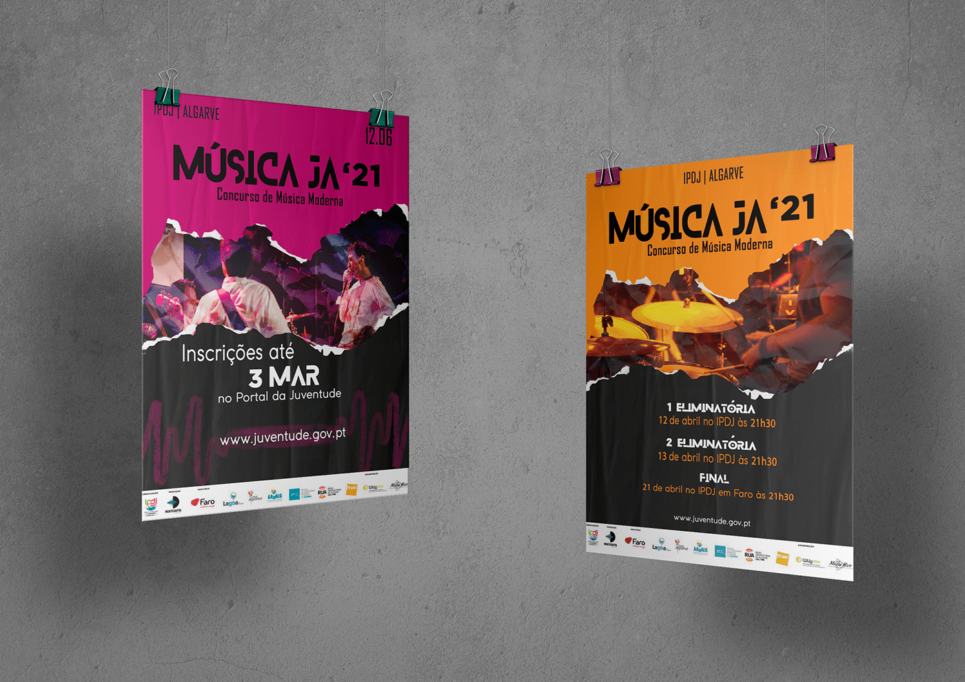 Algarve concert Event festival graphic design  identity IPDJ Juventude music poster