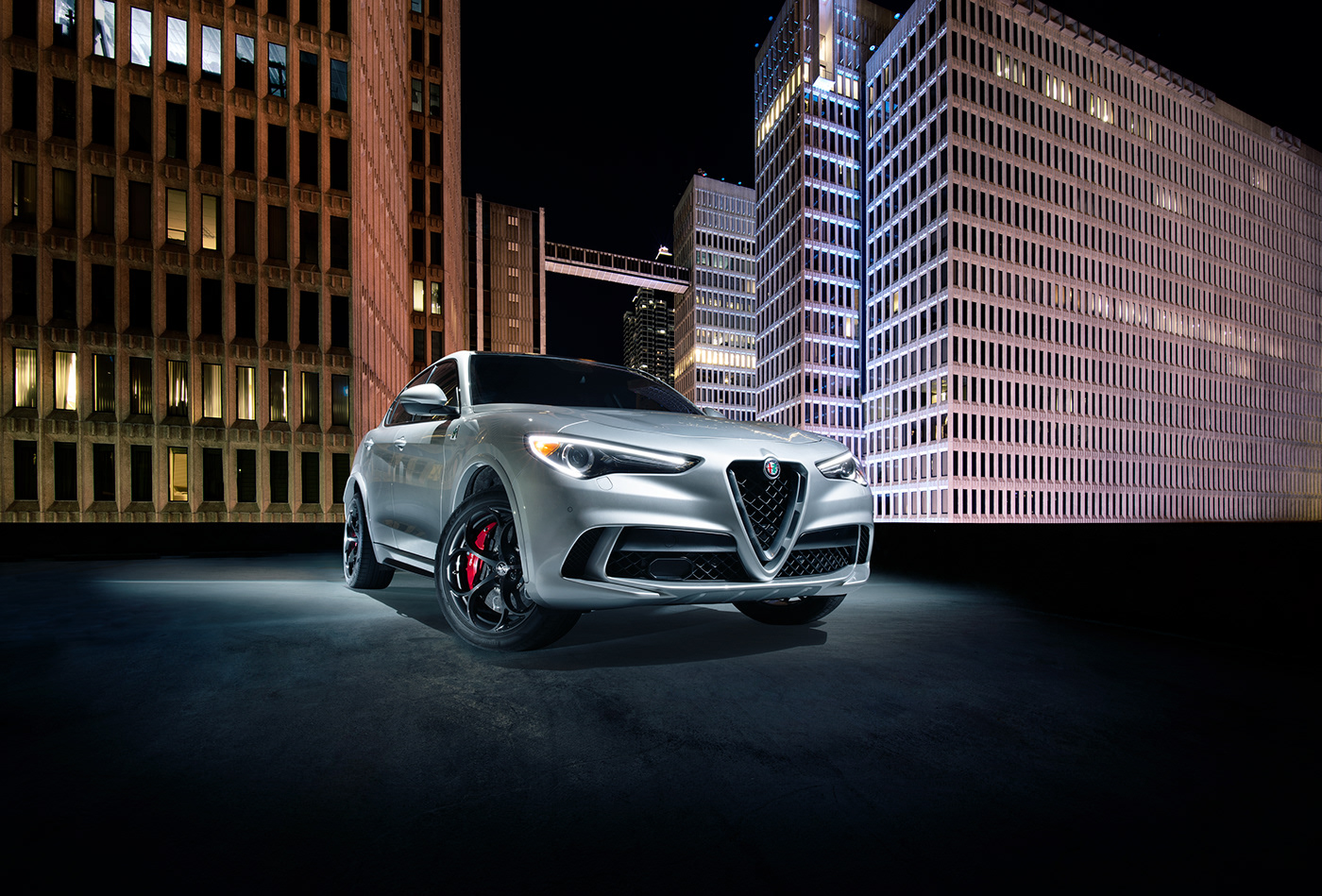 alfaromeo automotive   Cars cityscape Composite downtown Italy location Photography  retouching 