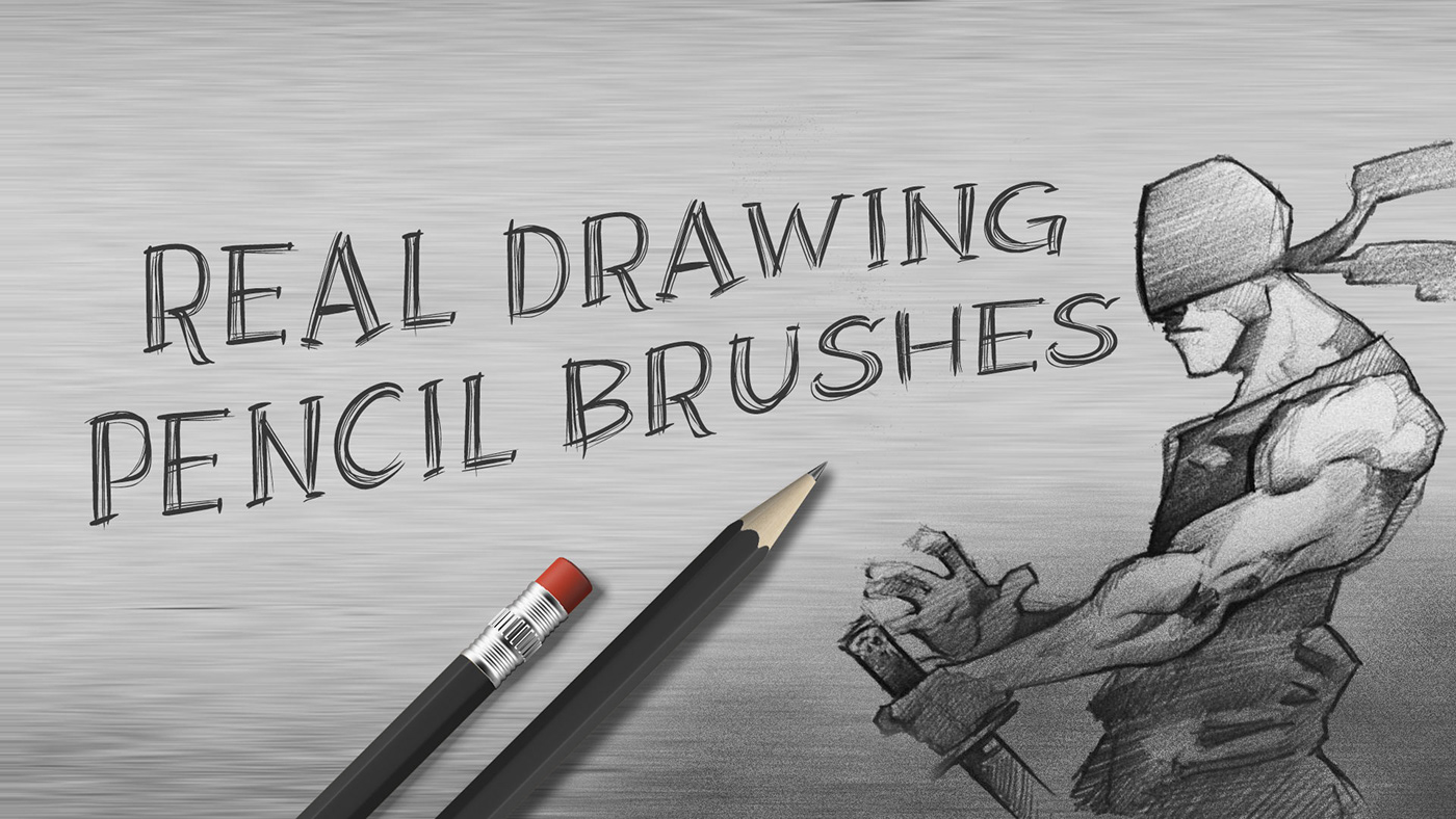 Free Graphite Pencil Photoshop Brushes ABR