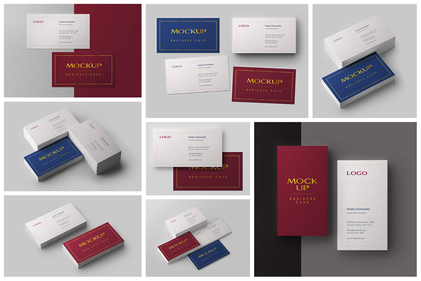 branding  business business card card elegant logo luxury Mockup Office Stationery