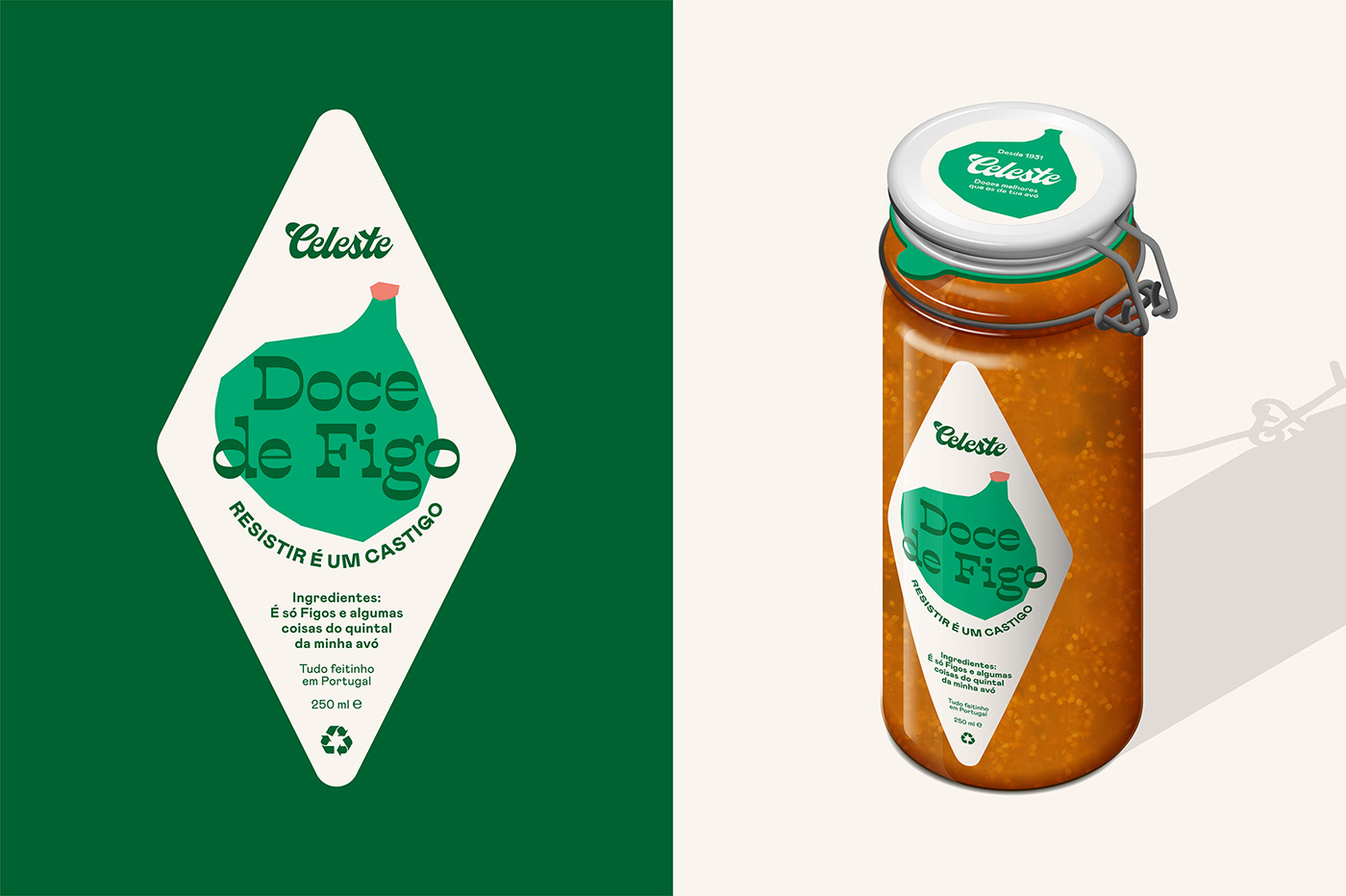 Ilustração Packaging logo jams pattern lettering colors Label Isometric branding .